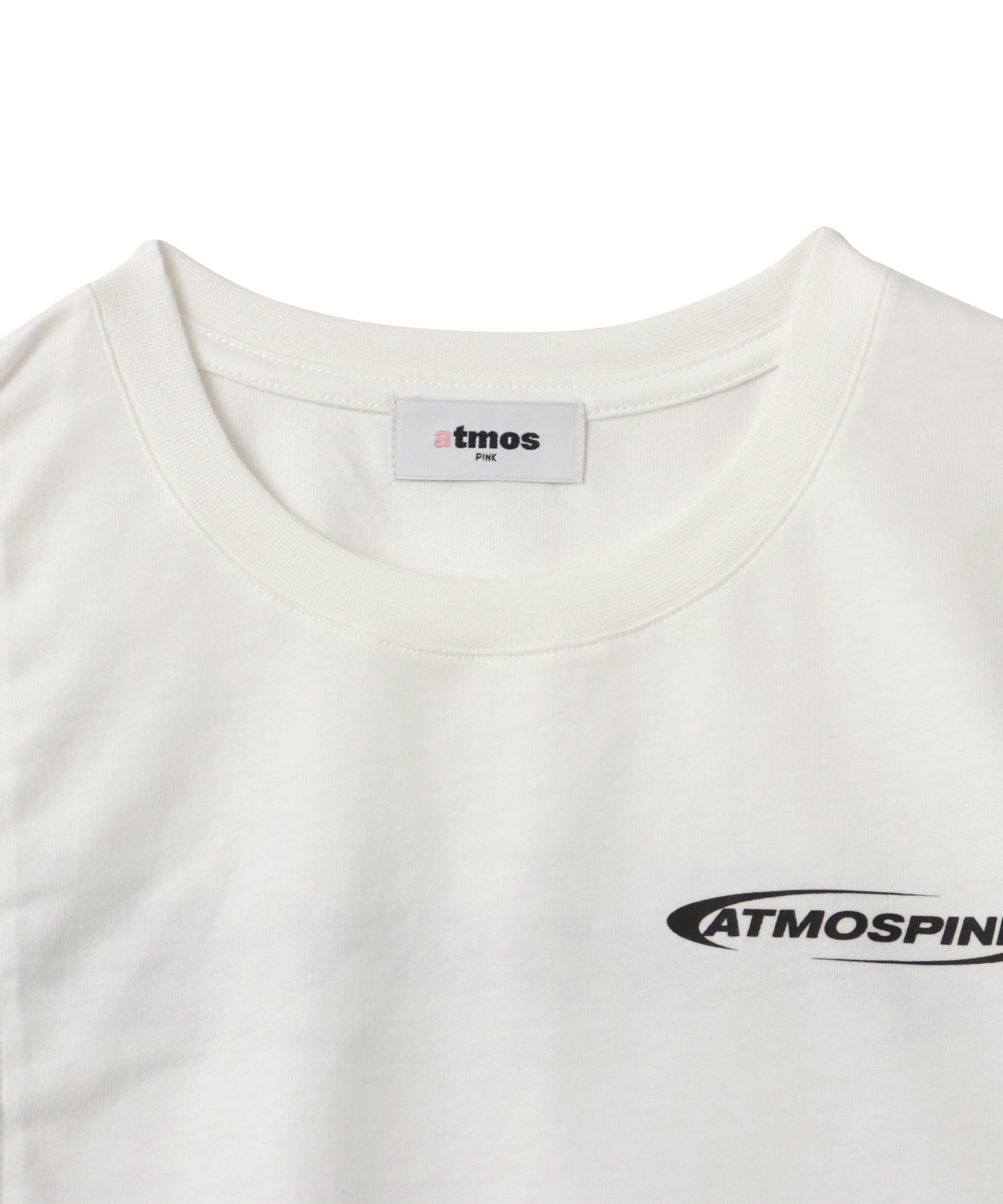 atmos pink Shirring Mini T-shirt WHITEの画像