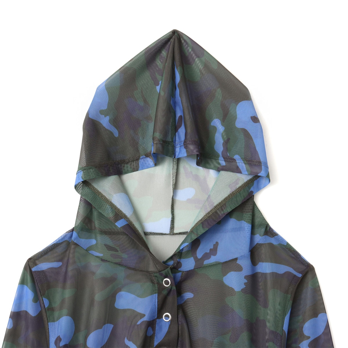 atmos pink See-through Hoodie CAMOUFLAGE BLUEの画像