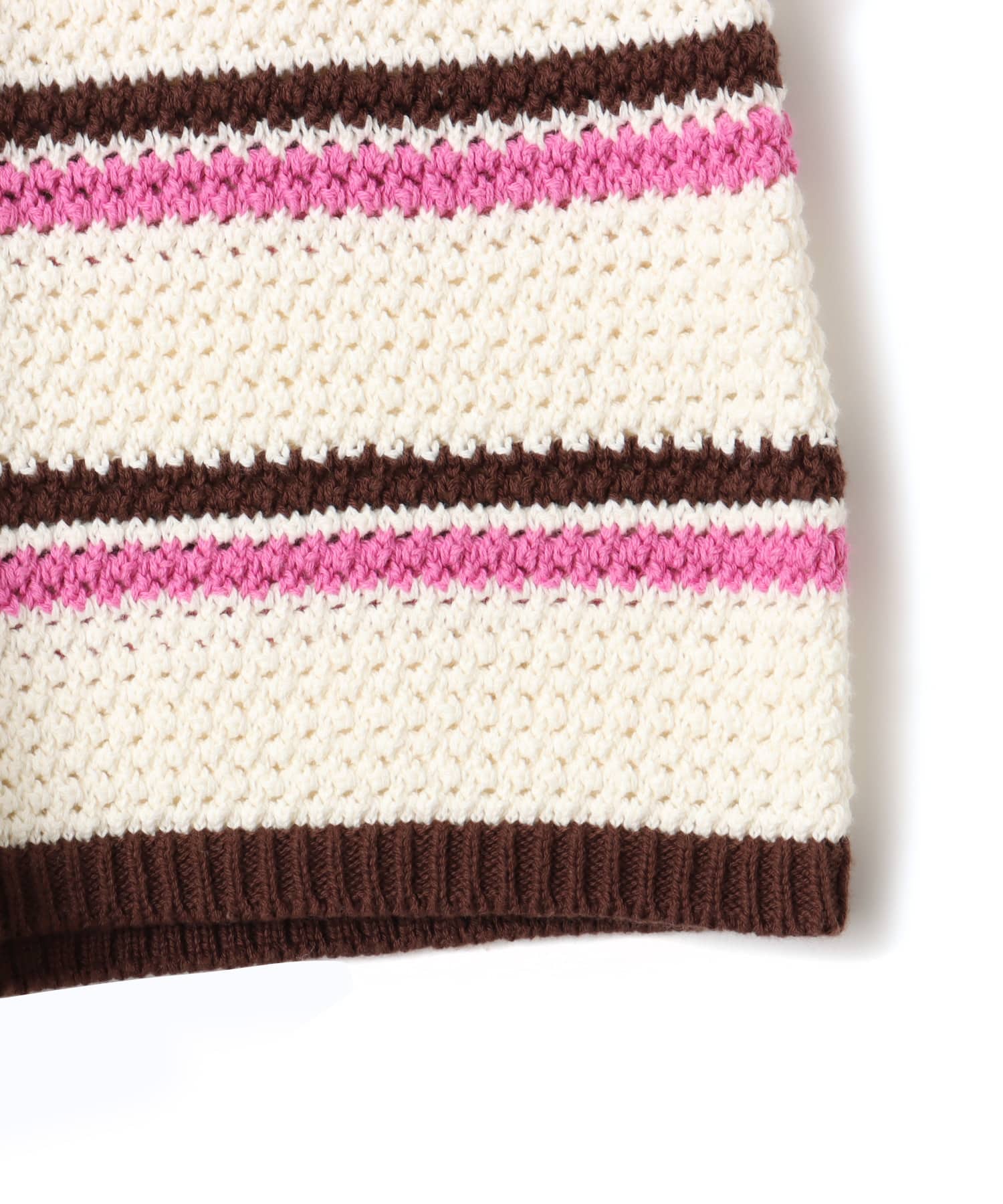 atmos pink Boder Knit Short Pants WHITE（アトモス ピンク