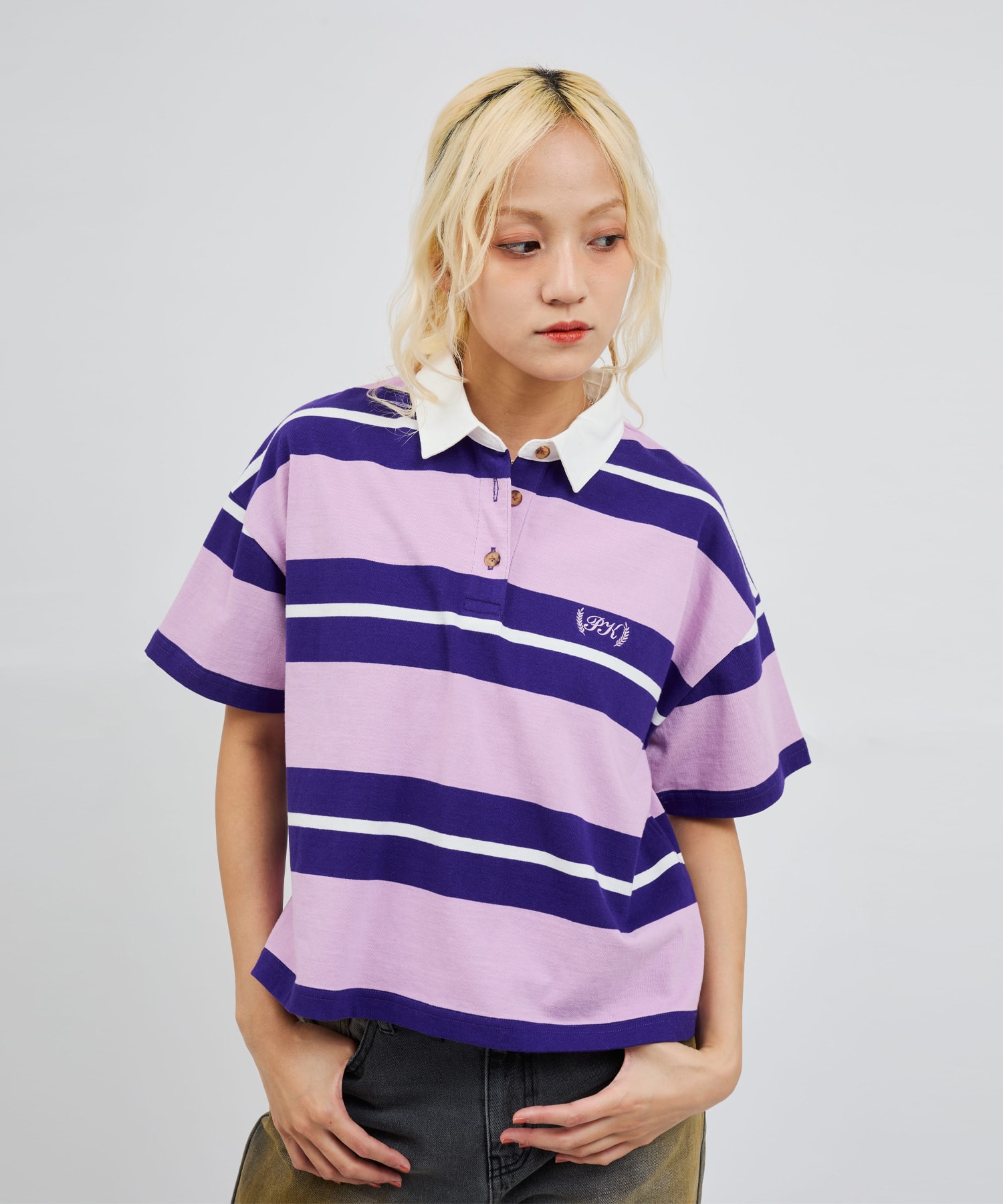 atmos pink Rugger Shirt PINKの画像