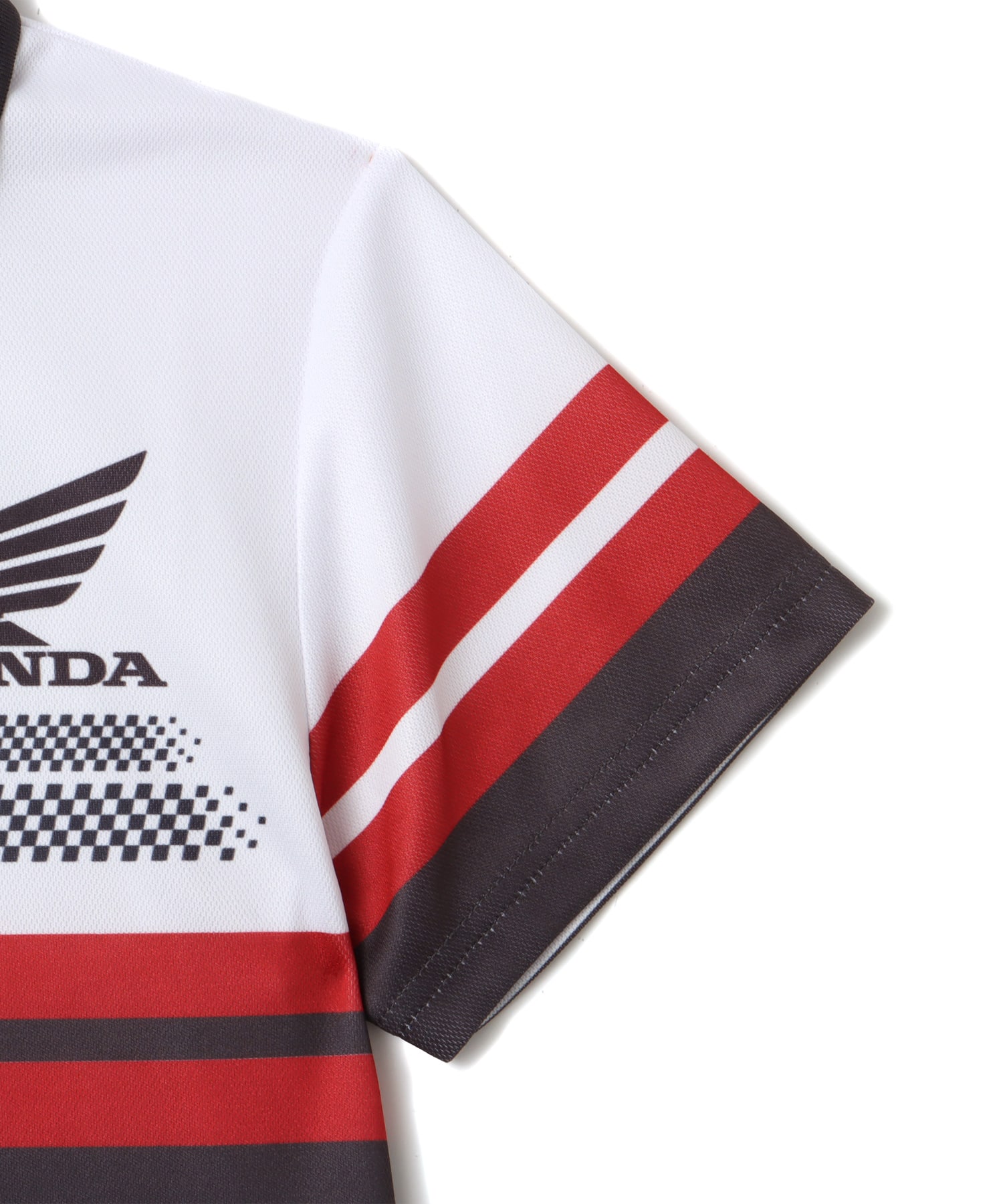 HONDA x atmos pink Racing Polo Shirt BLACKの画像