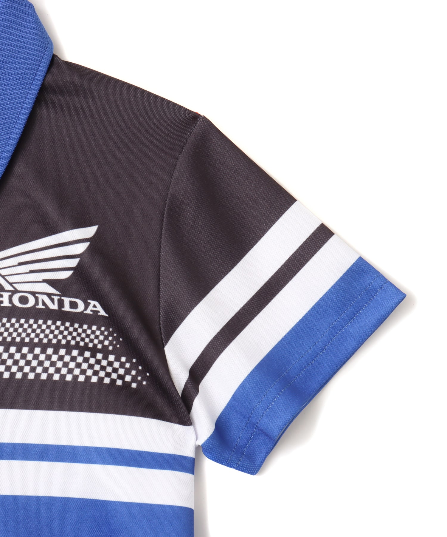 HONDA x atmos pink Racing Polo Shirt BLUEの画像