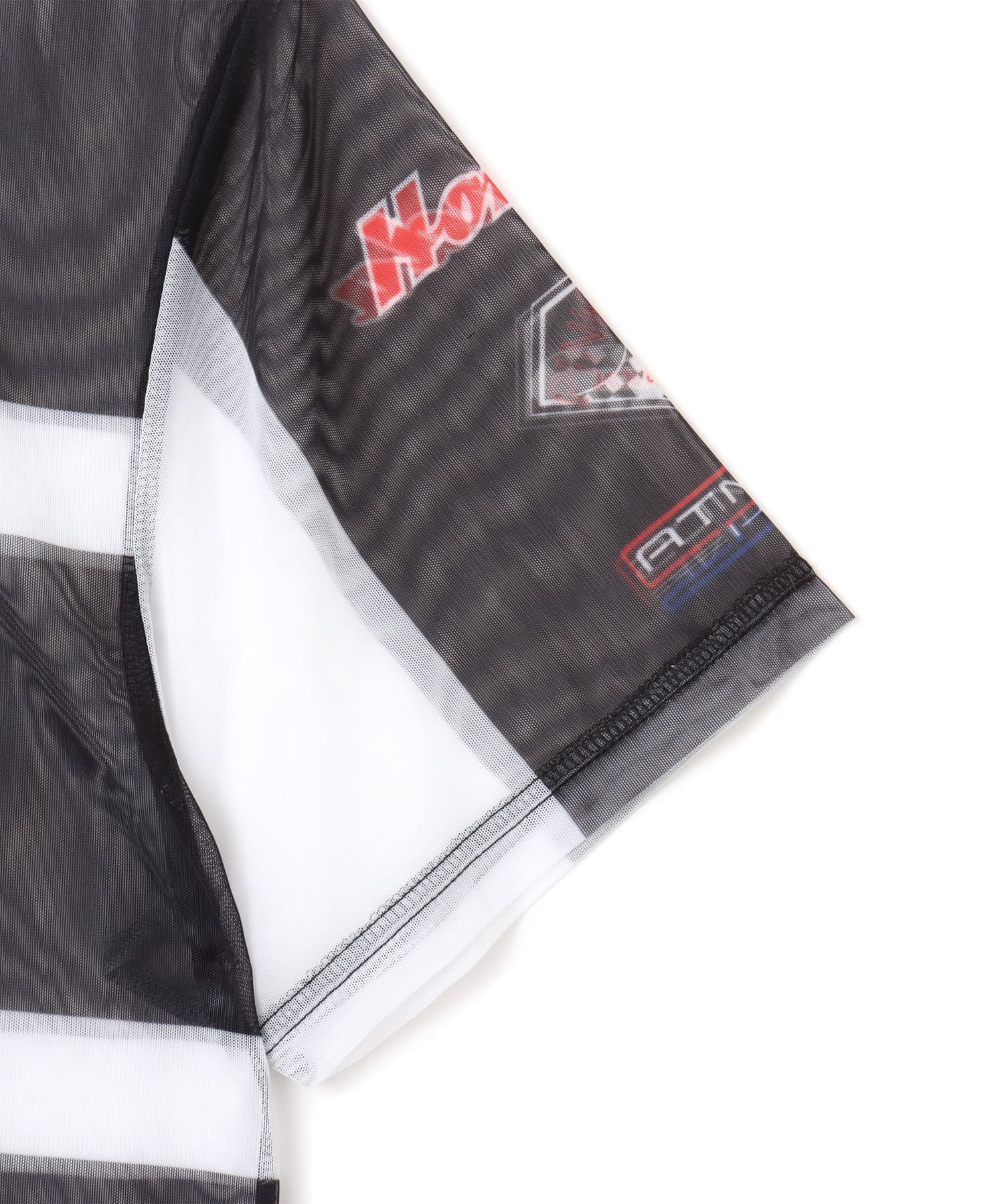 HONDA x atmos pink Racing See-through T-shirt BLACKの画像