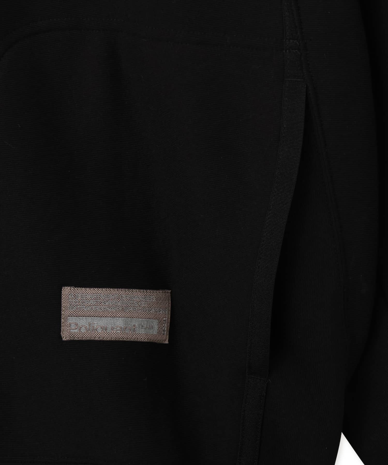 Poliquant THE LINKED SINGLE PART L/S  HOODED SWEATSHIRT BLACKの画像