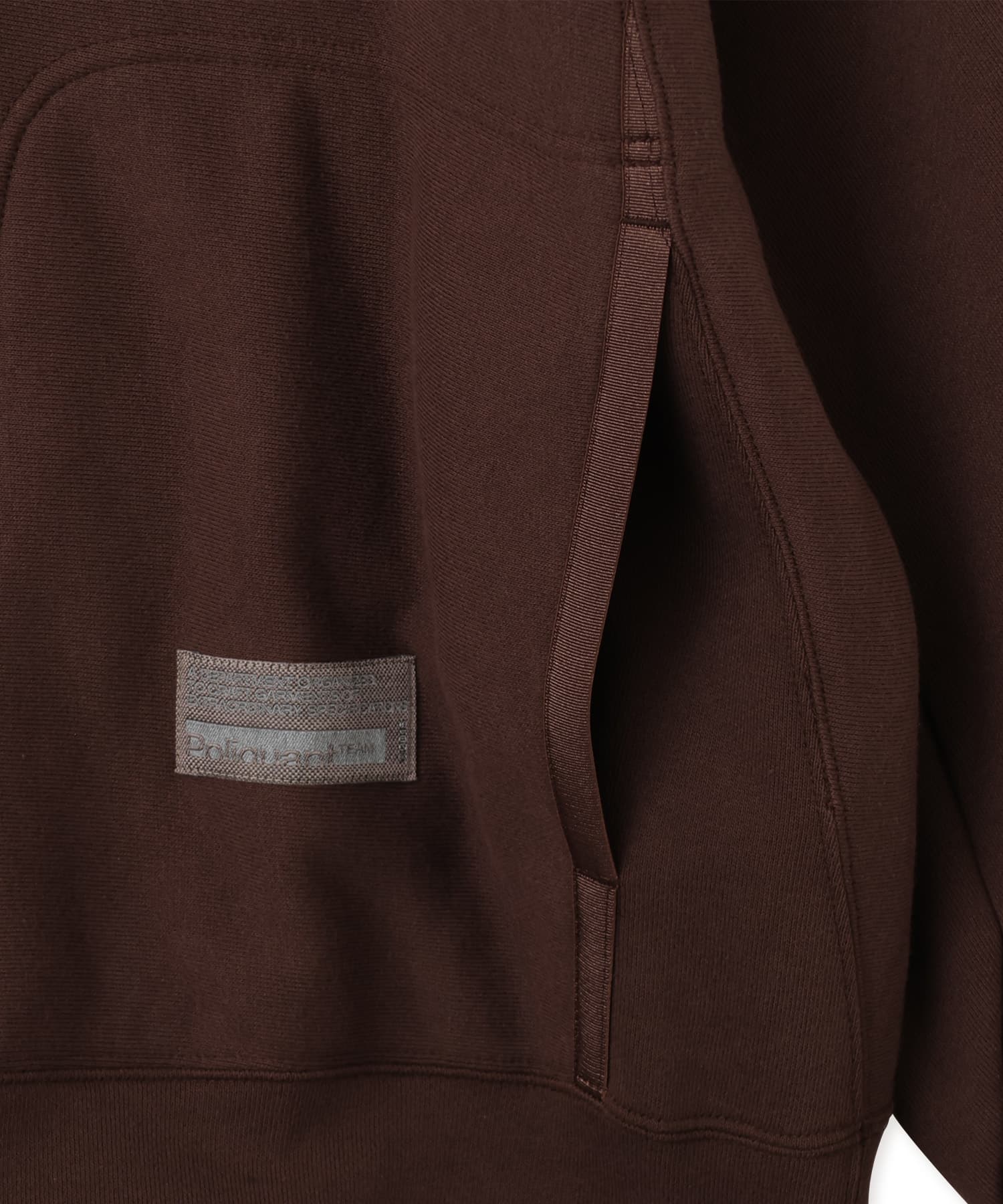 Poliquant THE LINKED SINGLE PART L/S  HOODED SWEATSHIRT BROWNの画像