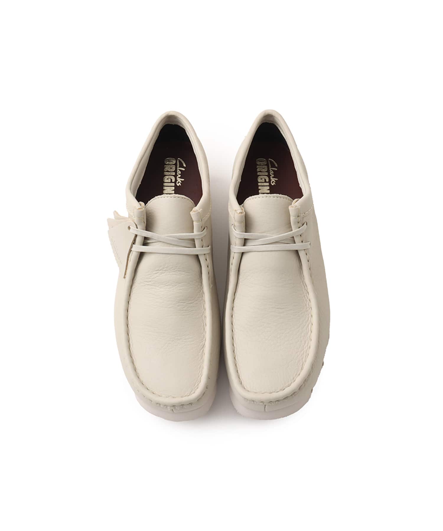 Clarks WallabeeGTX White Leatherの画像