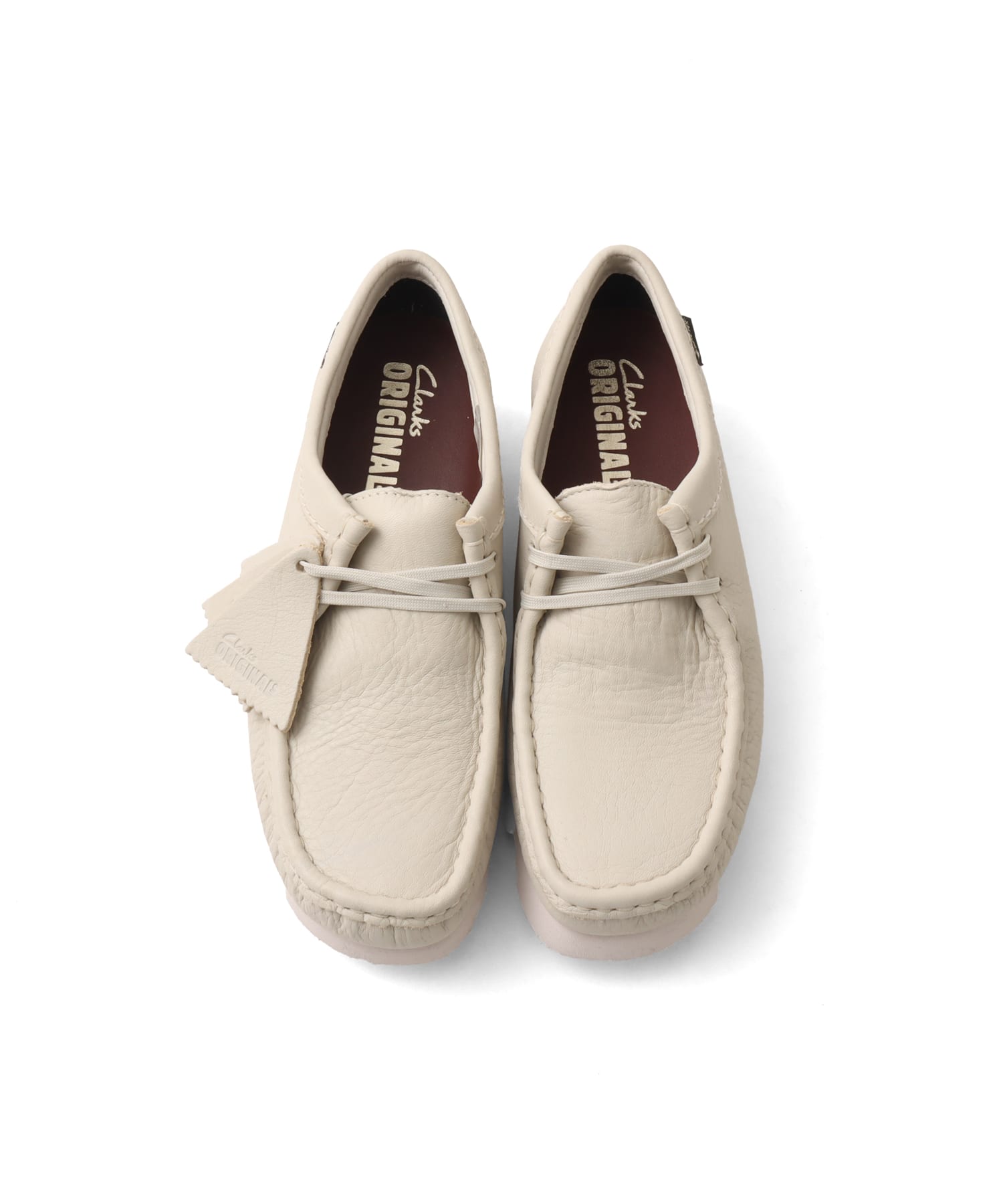 Clarks Wallabee.GTX White Leatherの画像