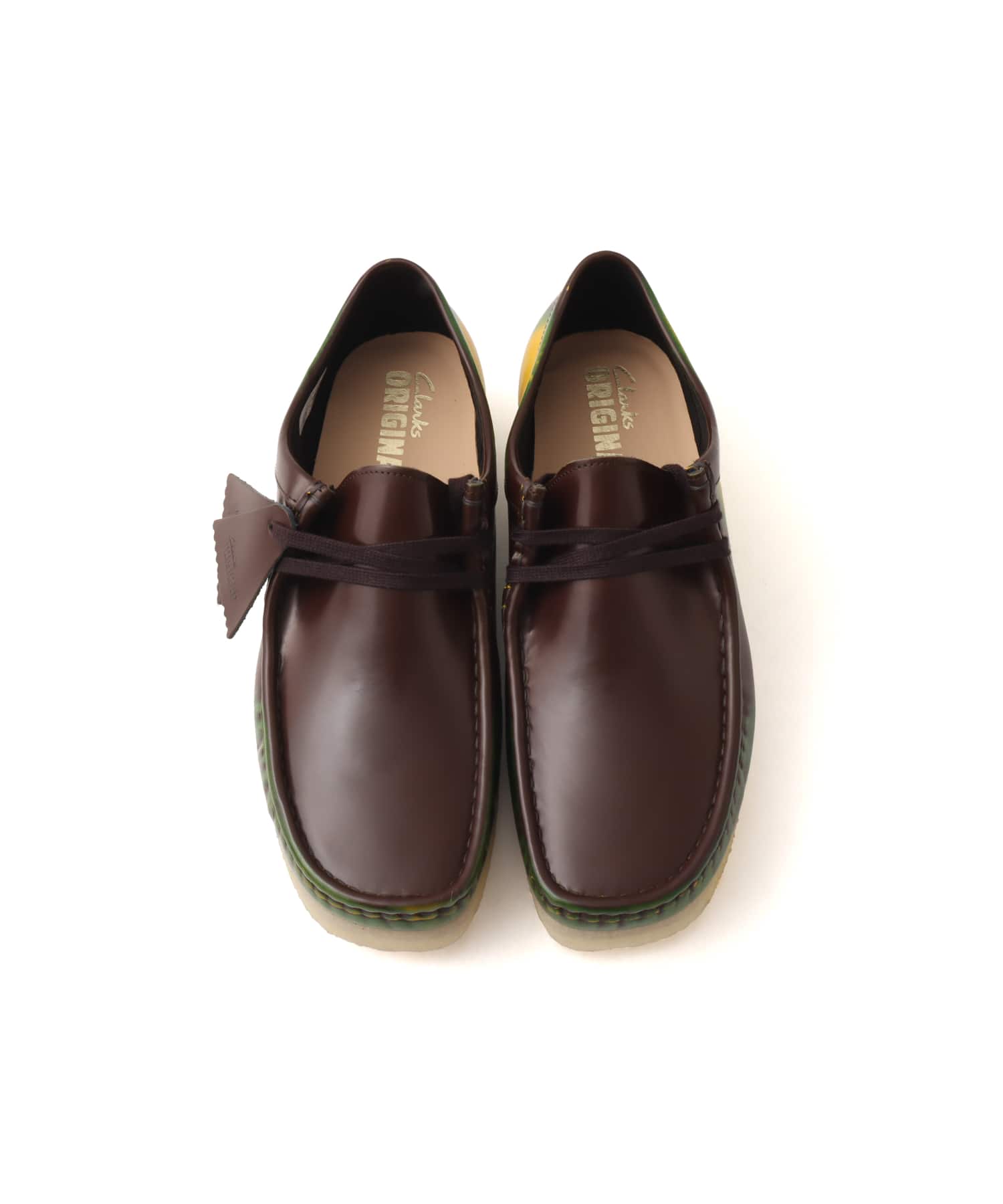 Clarks Wallabee Brown Brush Offの画像