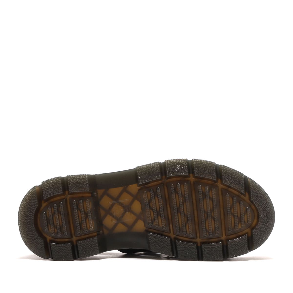 Dr.Martens Pearson II Black Lustre Coated Leather & Black/Dms Yellow Airwair Webbing BLACKの画像