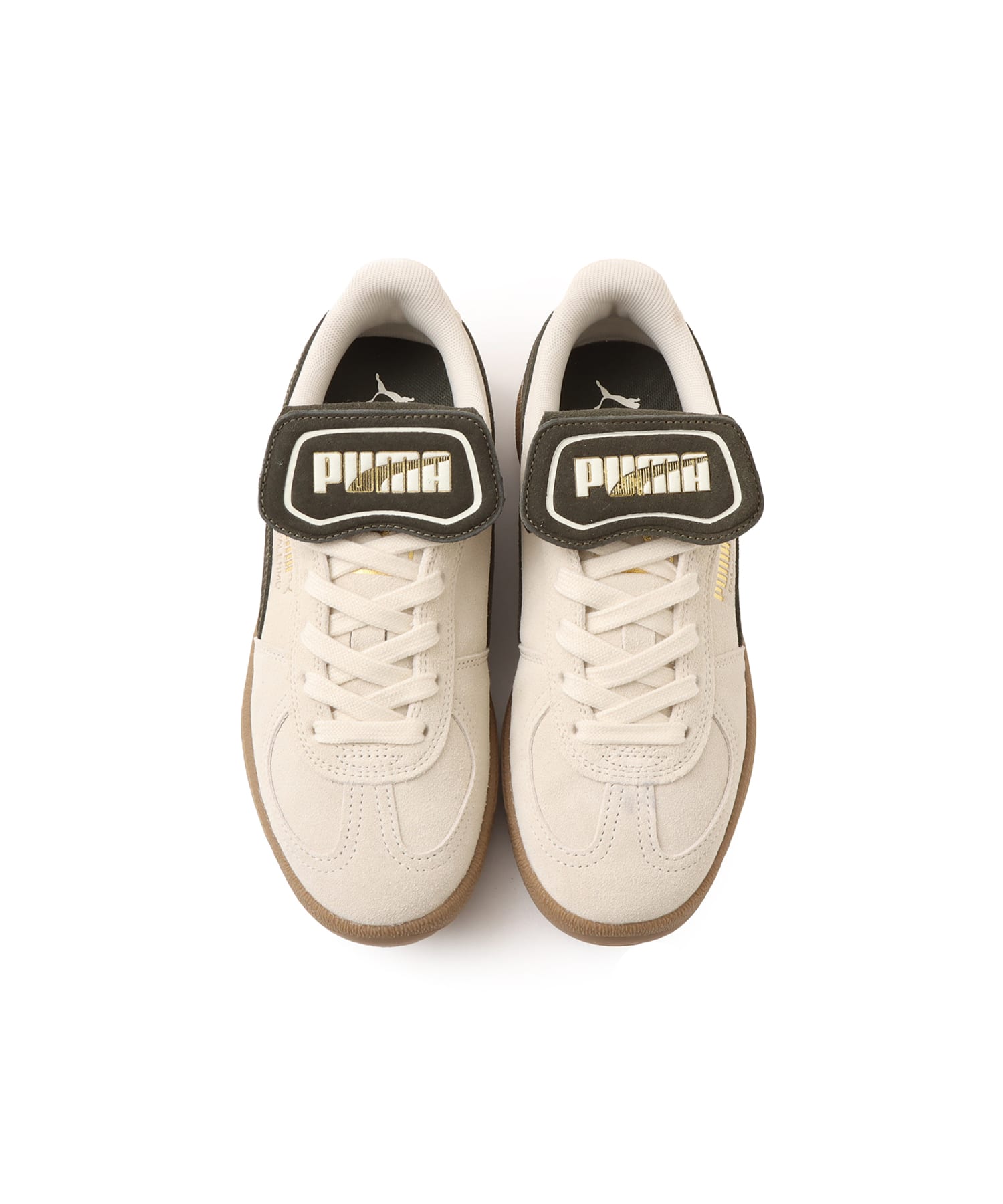 PUMA PALERMO PREMIUM SUEDE ALPINE SNOW-DARK OLIVE-PUMAの画像