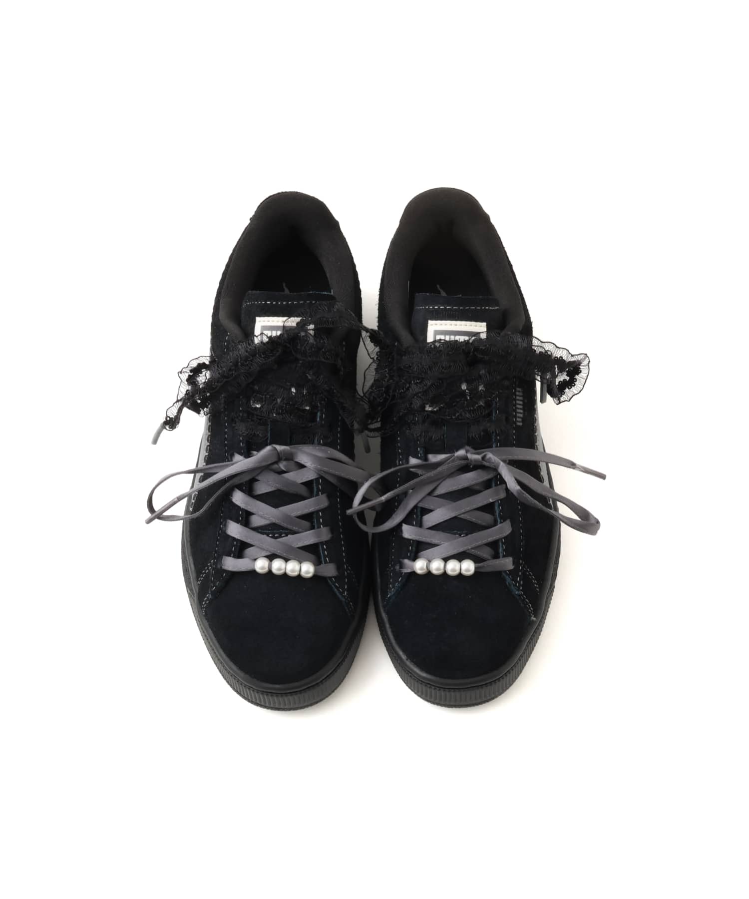 PUMA SUEDE BLOOM WNS PUMA BLACK-SLATE SKYの画像
