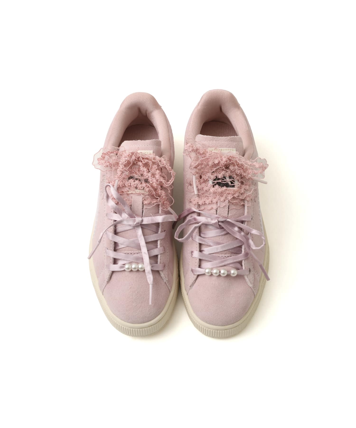 PUMA SUEDE BLOOM WNS MISTY PINK-POWDER PINKの画像