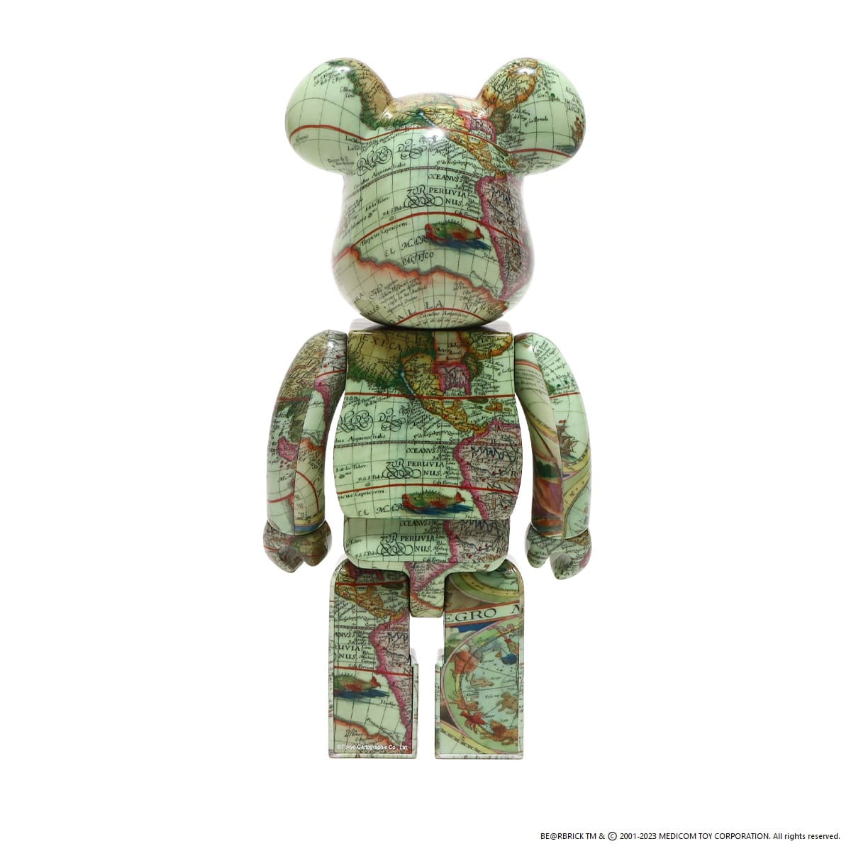 MEDICOM TOY BE@RBRICK atmos AGED MAP 100% & 400% 22FW-S