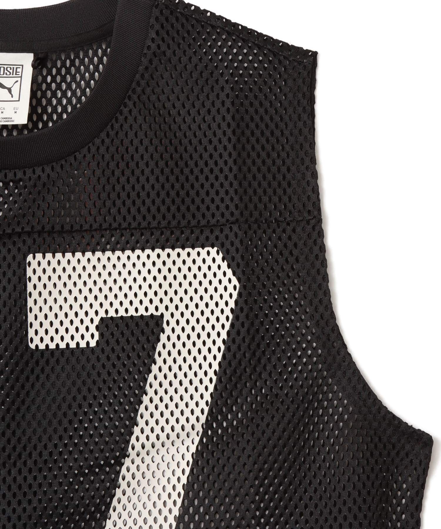 PUMA PUMA x ROSE RELAXED MESH TOP PUMA BLACKの画像