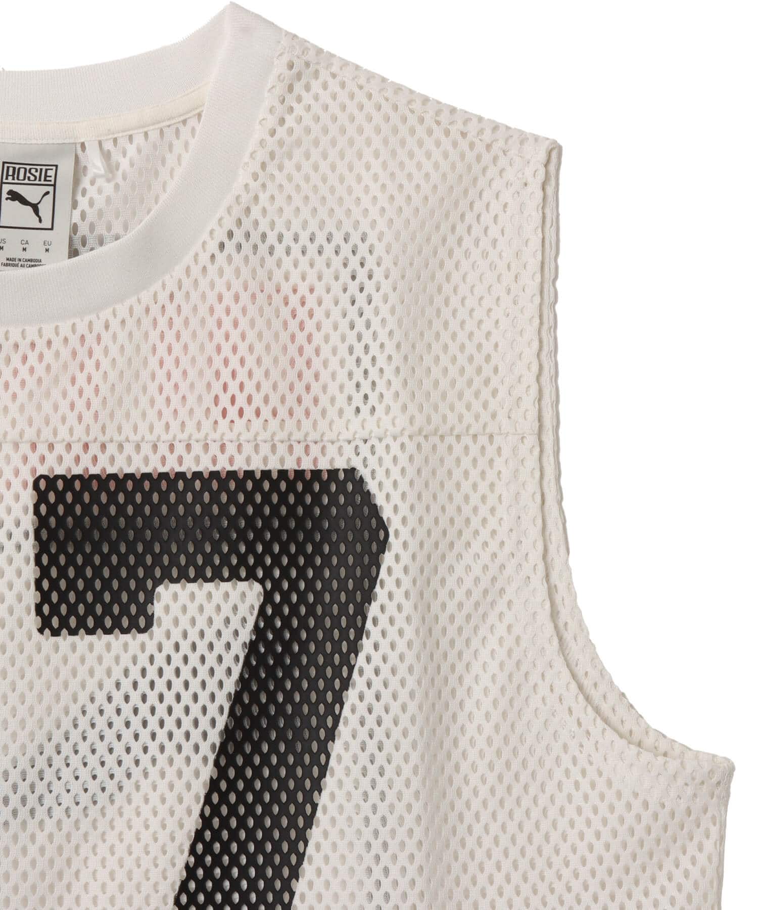 PUMA PUMA x ROSE RELAXED MESH TOP WARM WHITEの画像
