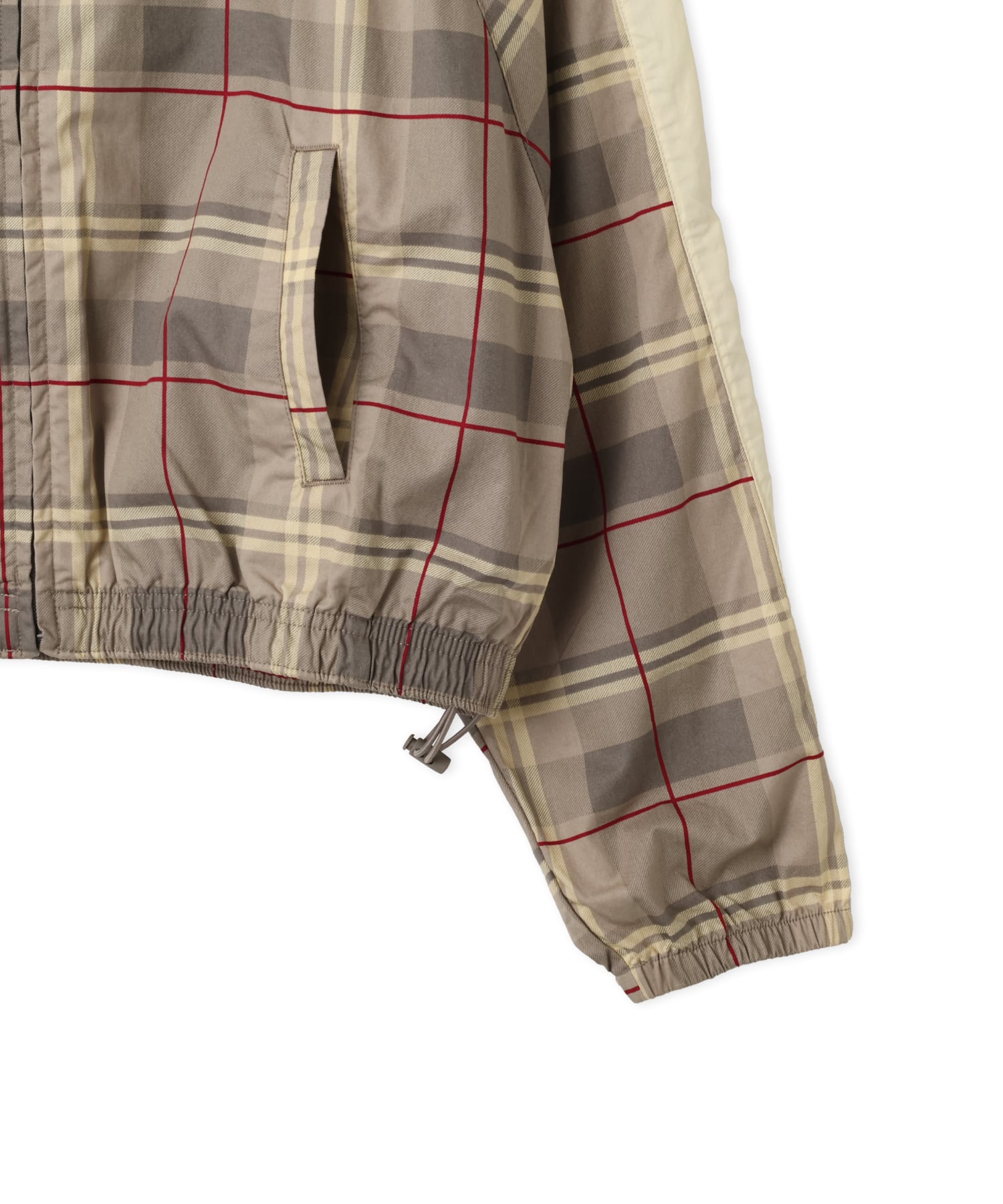 PUMA T7 RELAXED TARTAN WOVEN JACKET MOUSE GRAYの画像