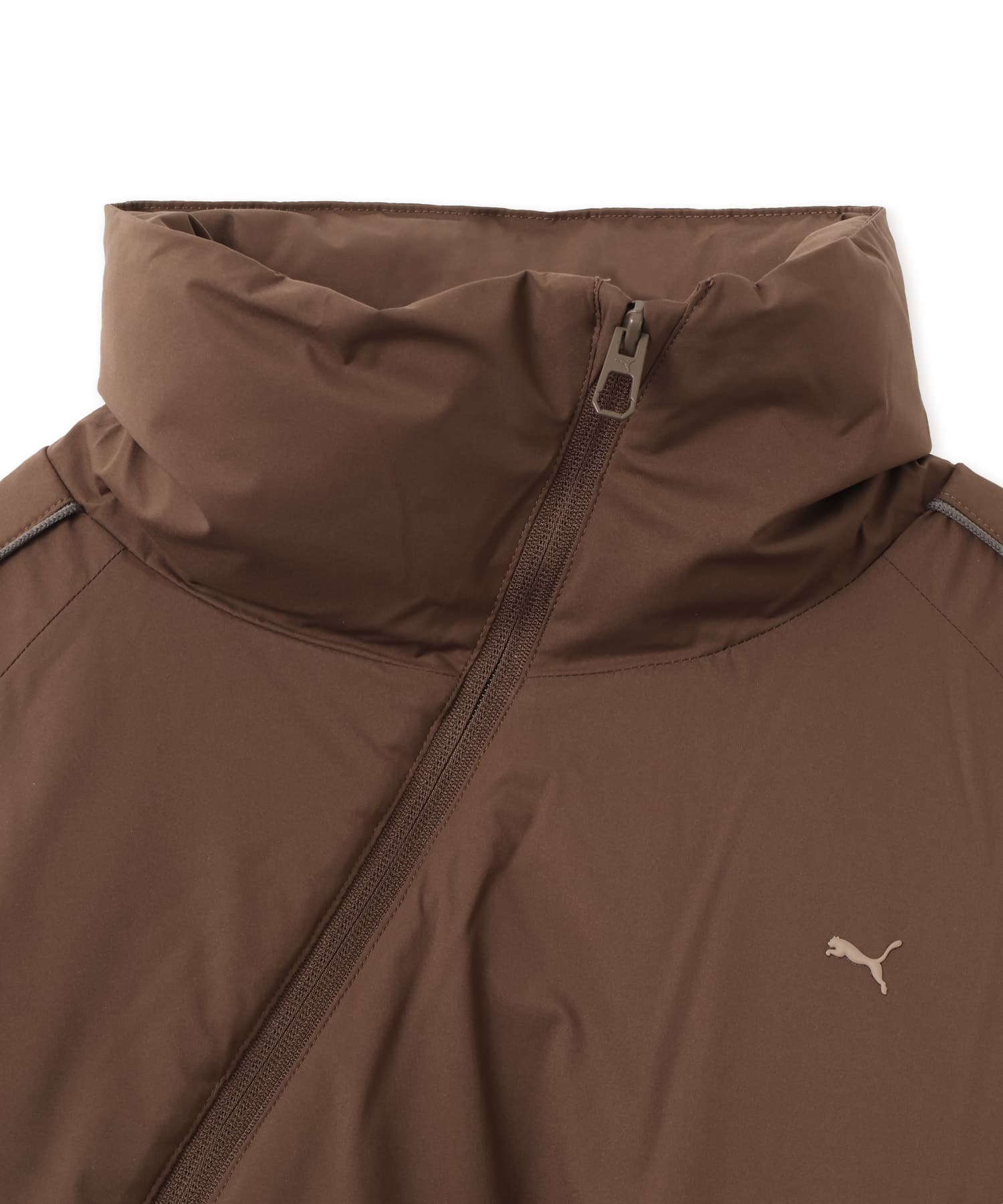 PUMA MATT TAFFETA PADDED JACKET CHOCOLATEの画像