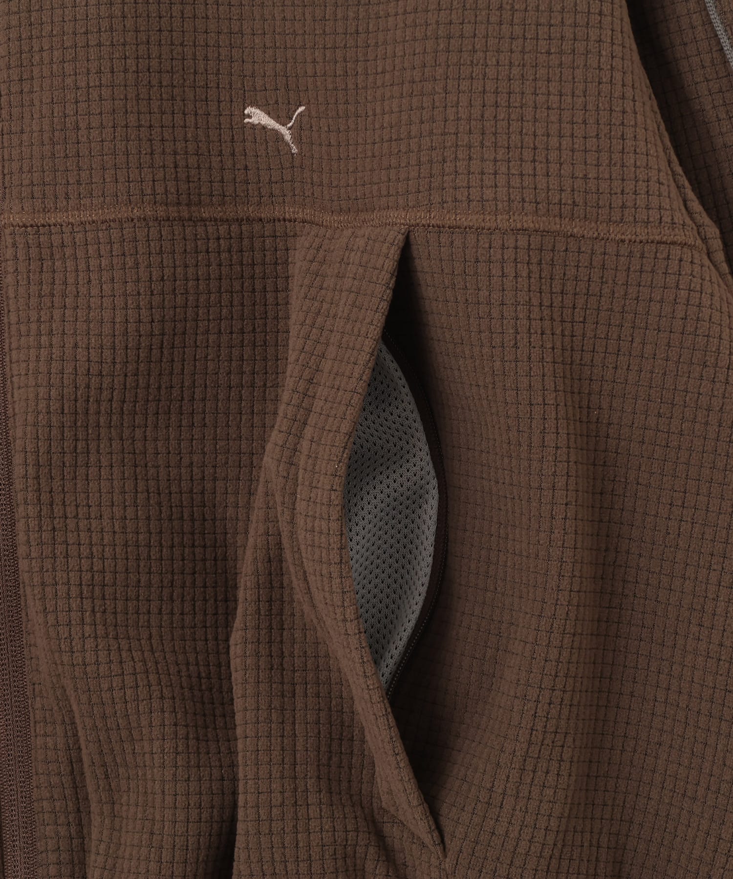 PUMA FLEECE ZIP-UP JACKET WS CHOCOLATEの画像