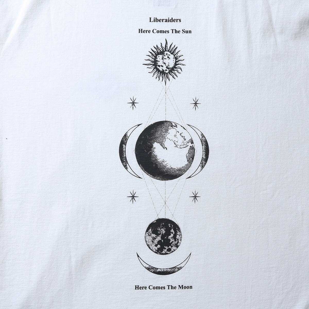 LIBERAIDERS LUNA ECLIPSE TEE WHITEの画像
