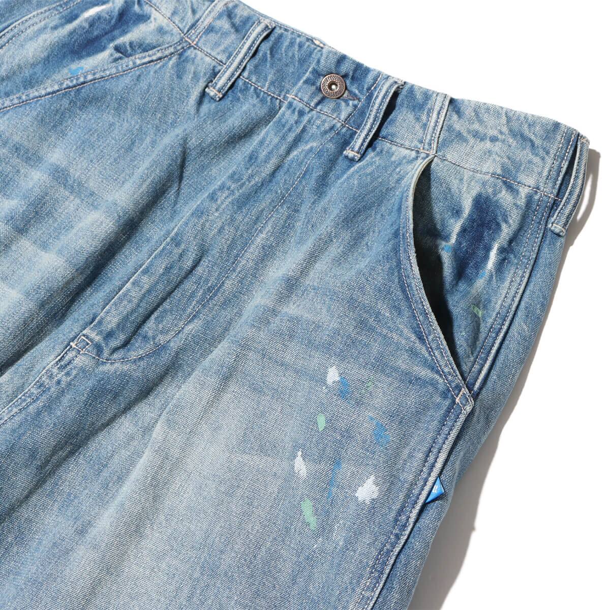 LIBERAIDERS STAMPED DENIM SARROUEL PANTS DARK BLUE 24SP-Iの画像