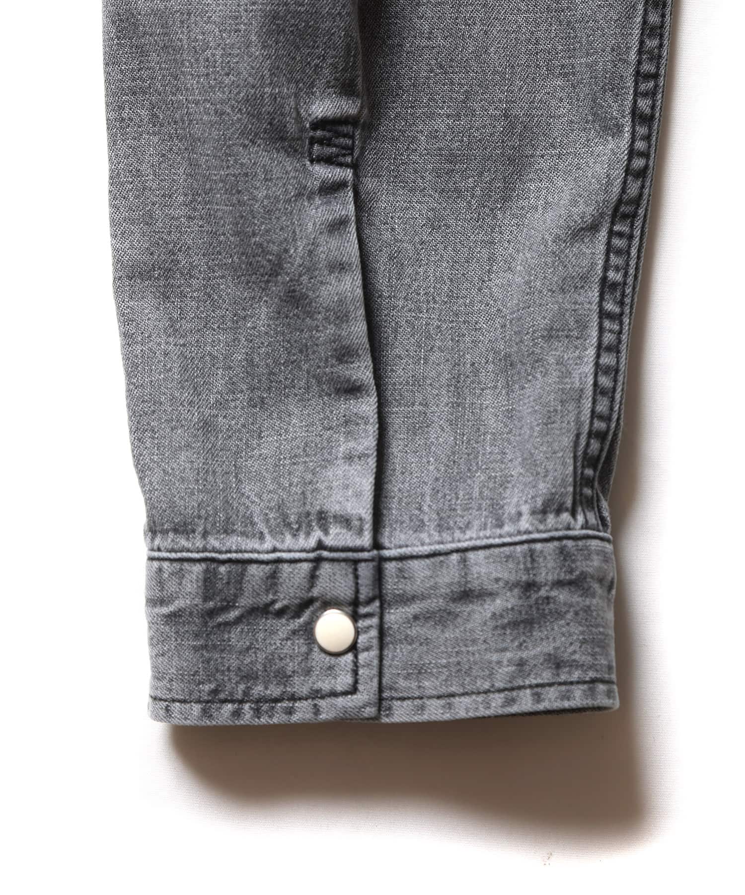 LIBERAIDERS TRIBAL DENIM SHIRT BLACKの画像
