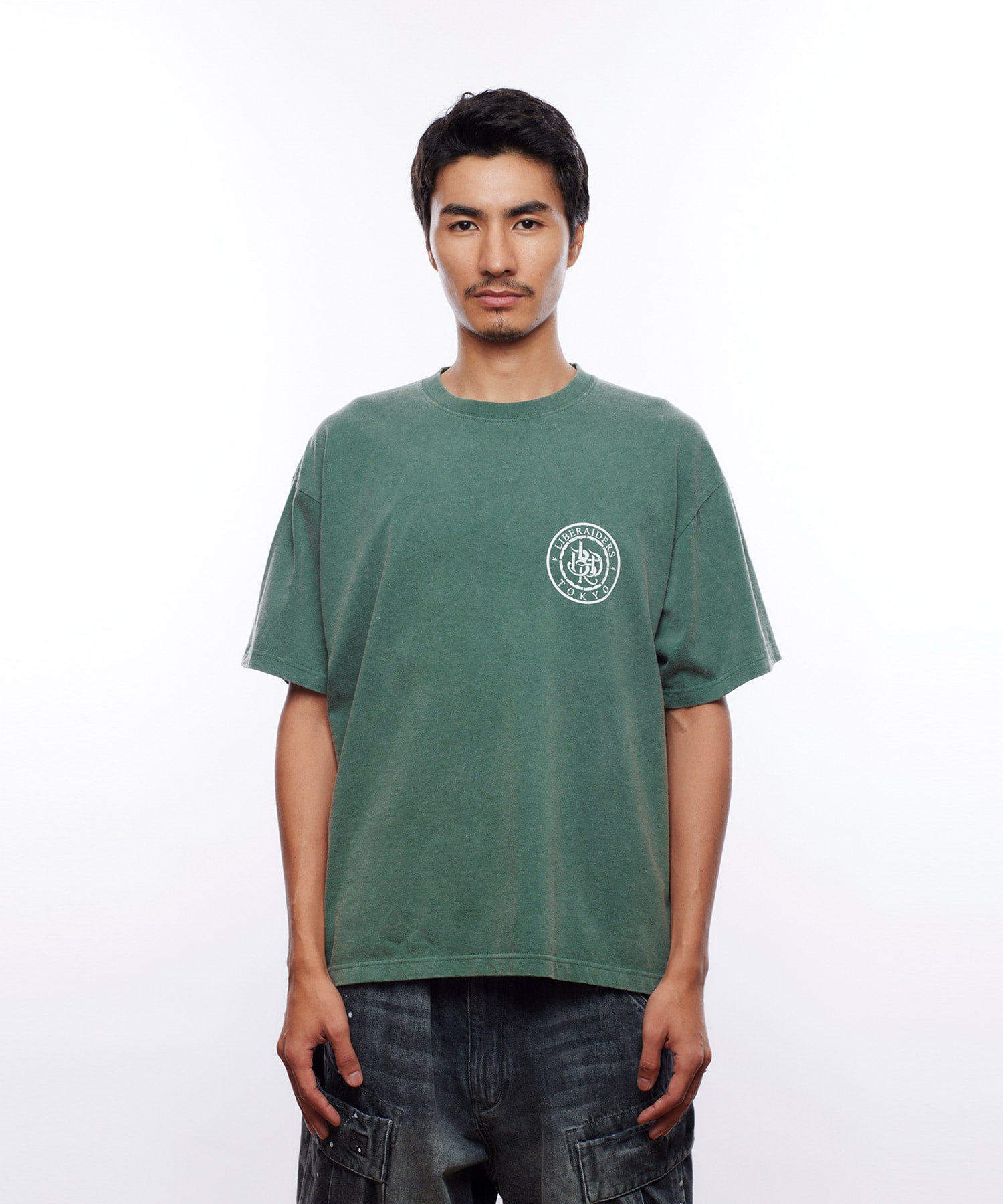 LIBERAIDERS EMBLEM TEE GREENの画像