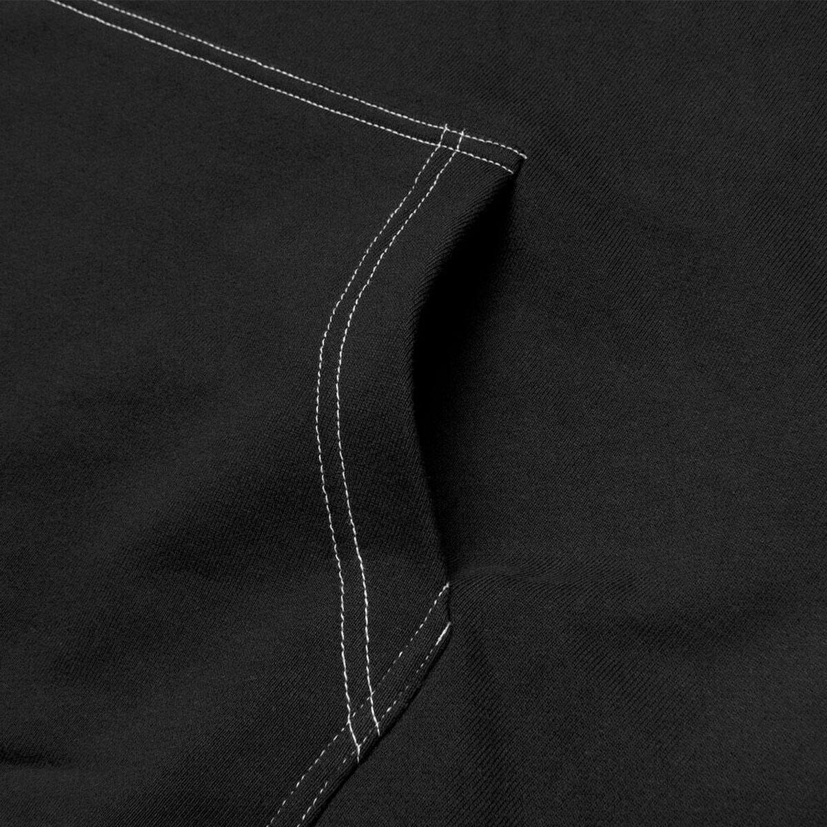 fuzz STITCH LOGO HOODIE BLACK 20HO-Iの画像