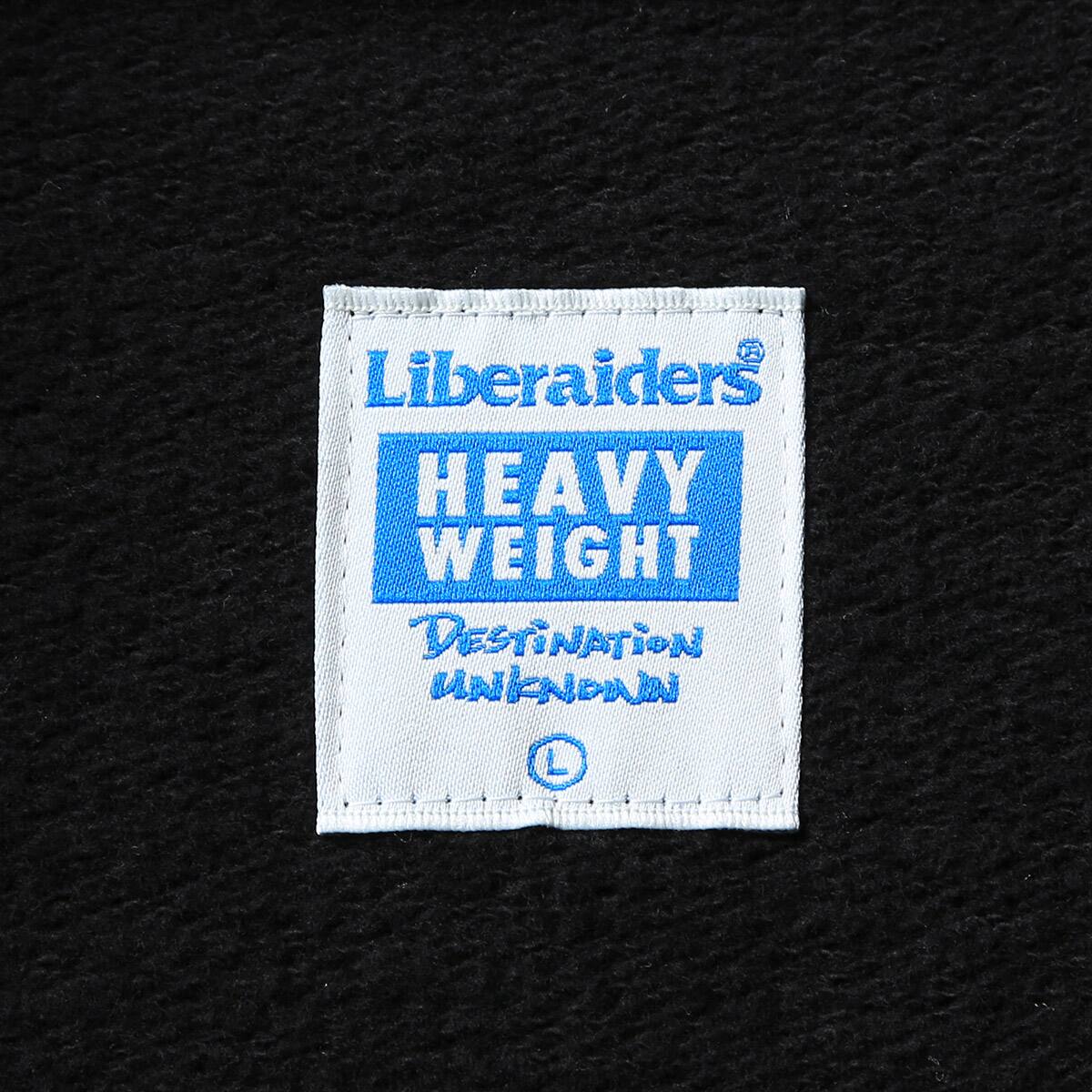 LIBERAIDERS HEAVY WEIGHT FLEECE HOODIE BLACK 23FA-Iの画像