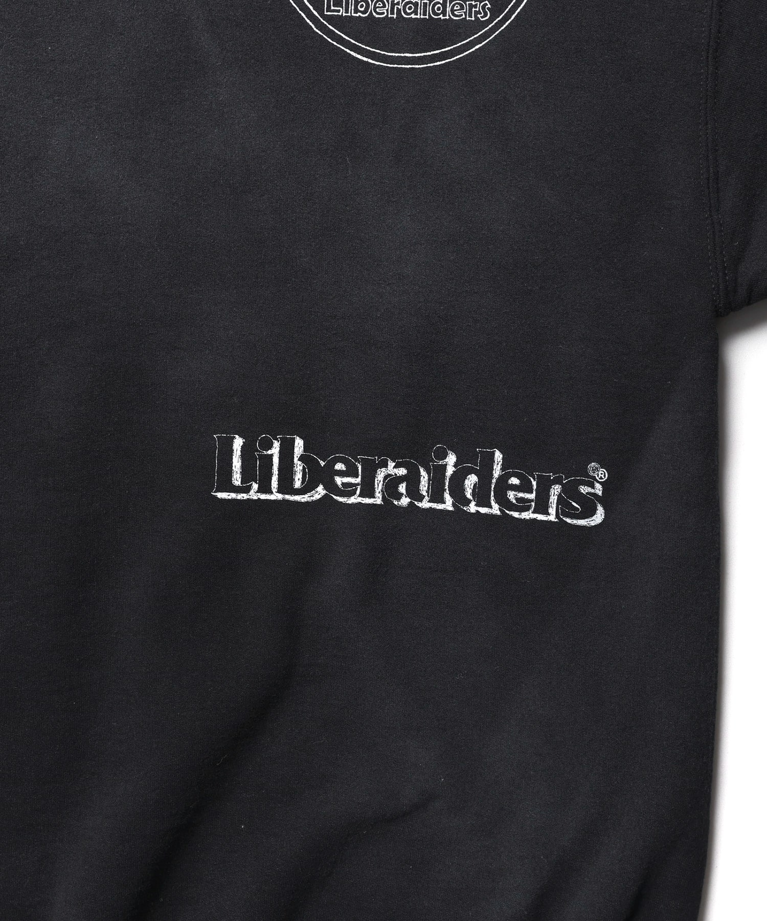 LIBERAIDERS HANDWRITING PRINT HOODIE BLACKの画像
