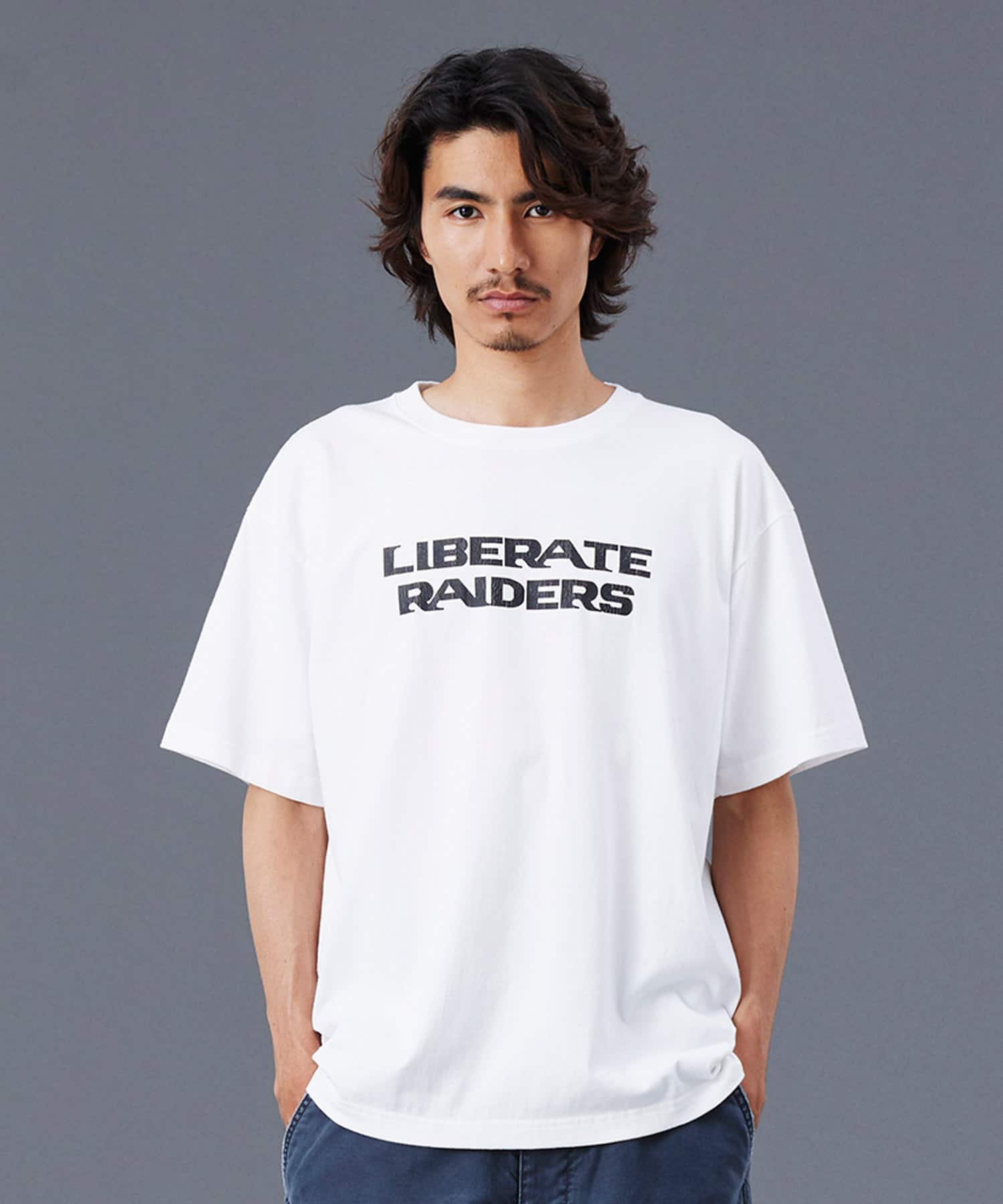 LIBERAIDERS LR LOGO TEE WHITEの画像
