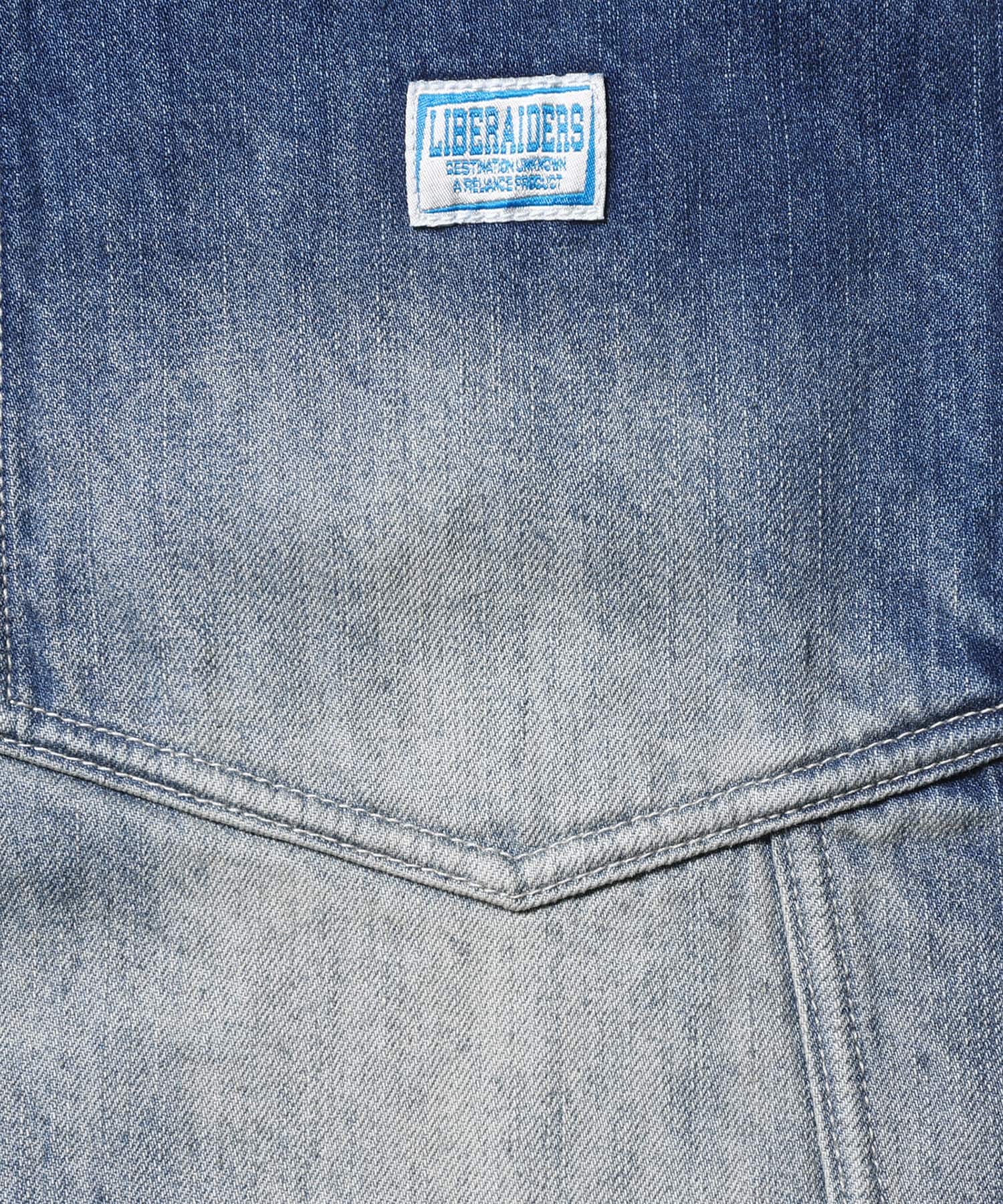 LIBERAIDERS DENIM SARROUEL PANTS BLUEの画像