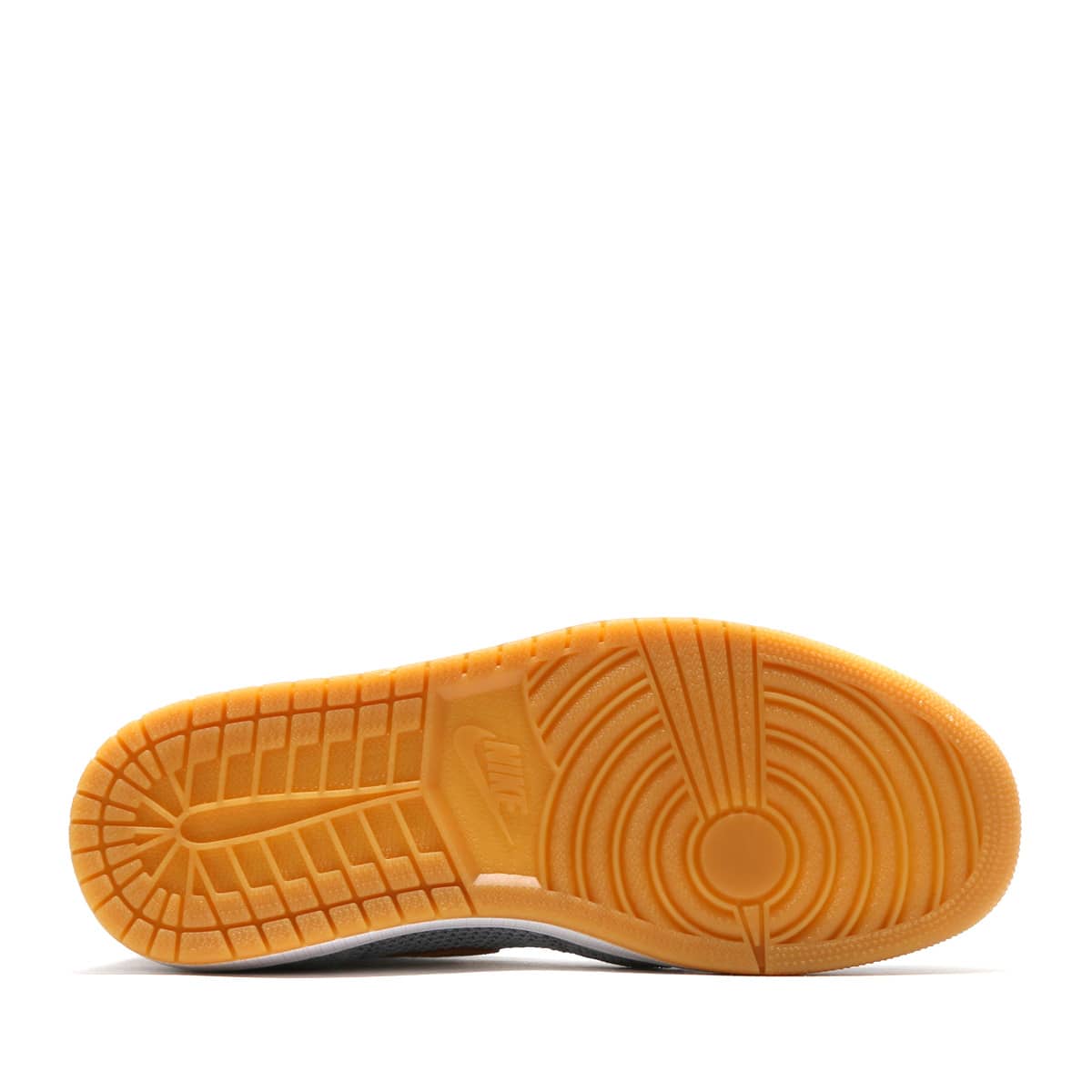 JORDAN BRAND AIR JORDAN 1 RETRO HI FLYKNIT  WOLF GREY/GOLDEN HARVEST-GUM YELLOWの画像