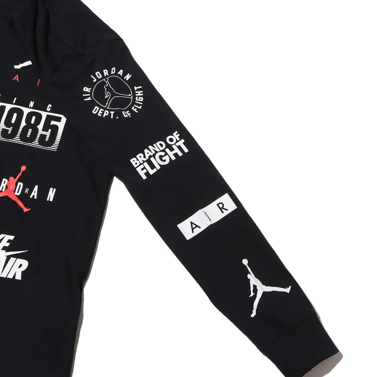 JORDAN BRAND KIDS LONG SLEEVE GRAPHIC TEE BLACK 23SU-Iの画像
