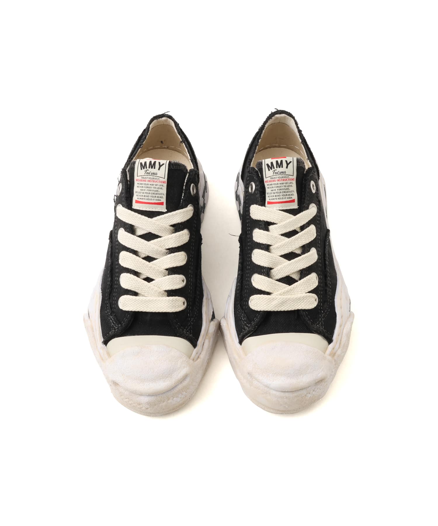 MAISON MIHARA YASUHIRO HANK GRAFFITI SOLE LOW-TOP SNEAKERS ブラックの画像