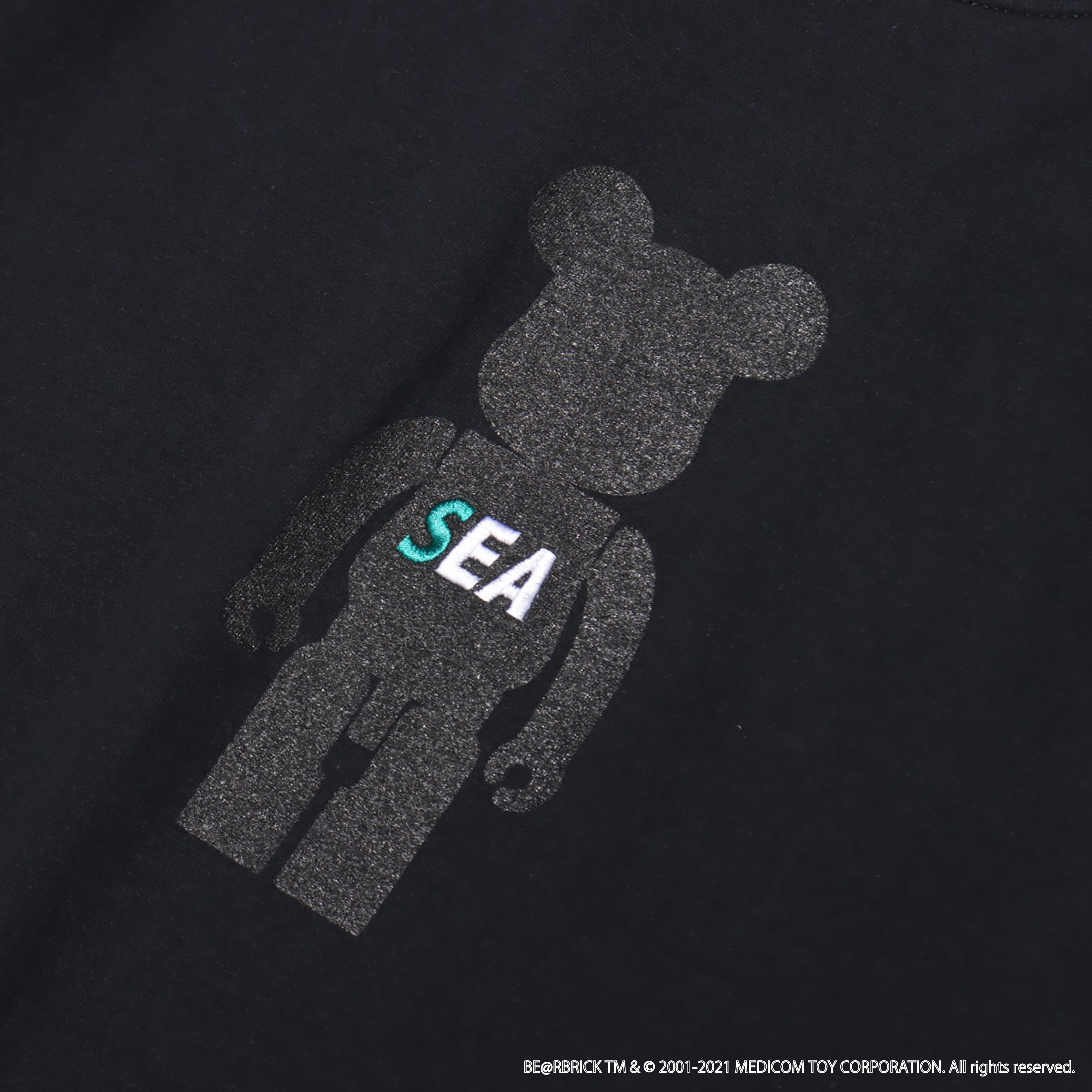 wind and sea atmos be@rbrick Tシャツ  黒L
