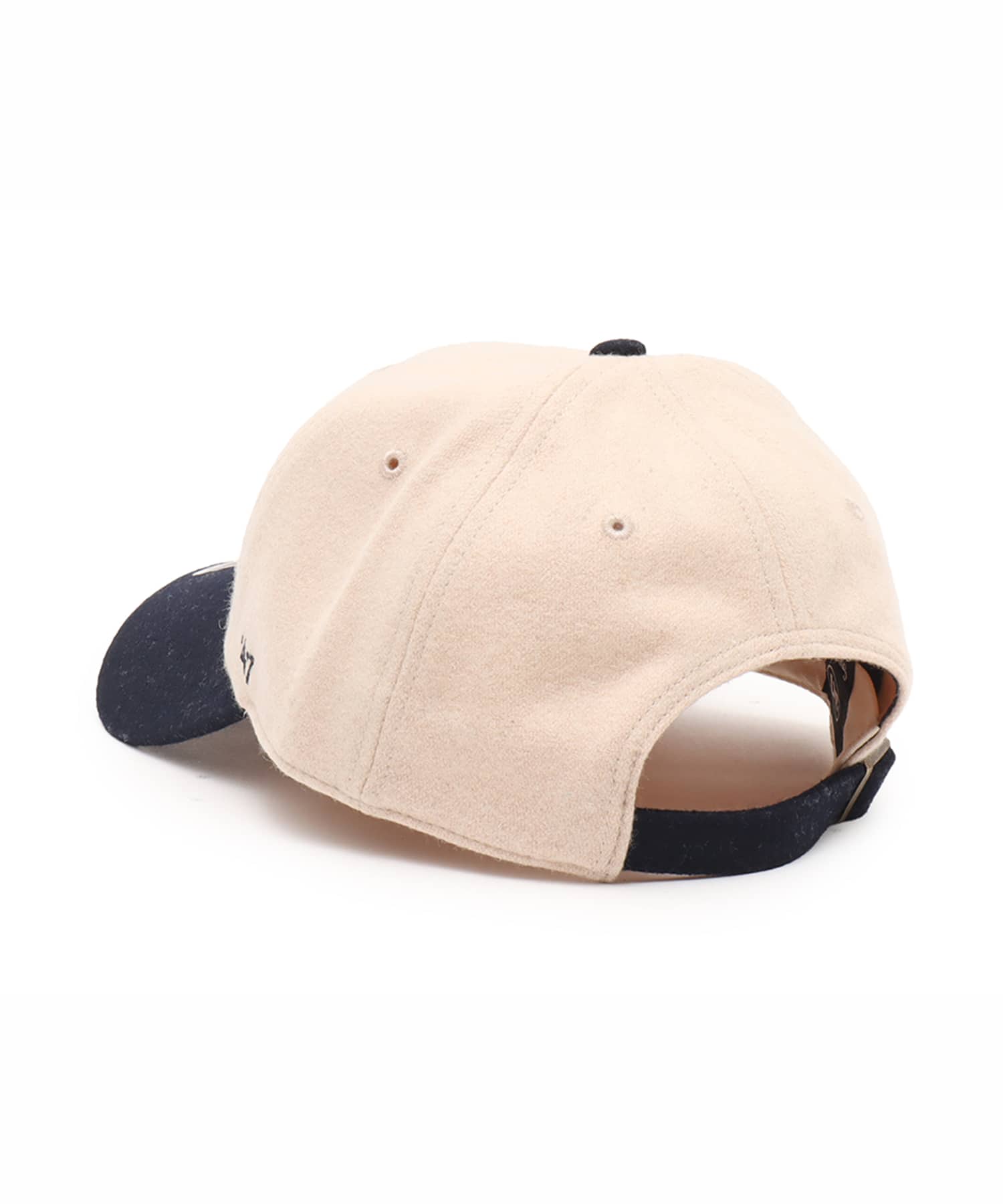 SPORTY＆RICH Yankees Serif Wool Hat Ecru/Dark Navyの画像