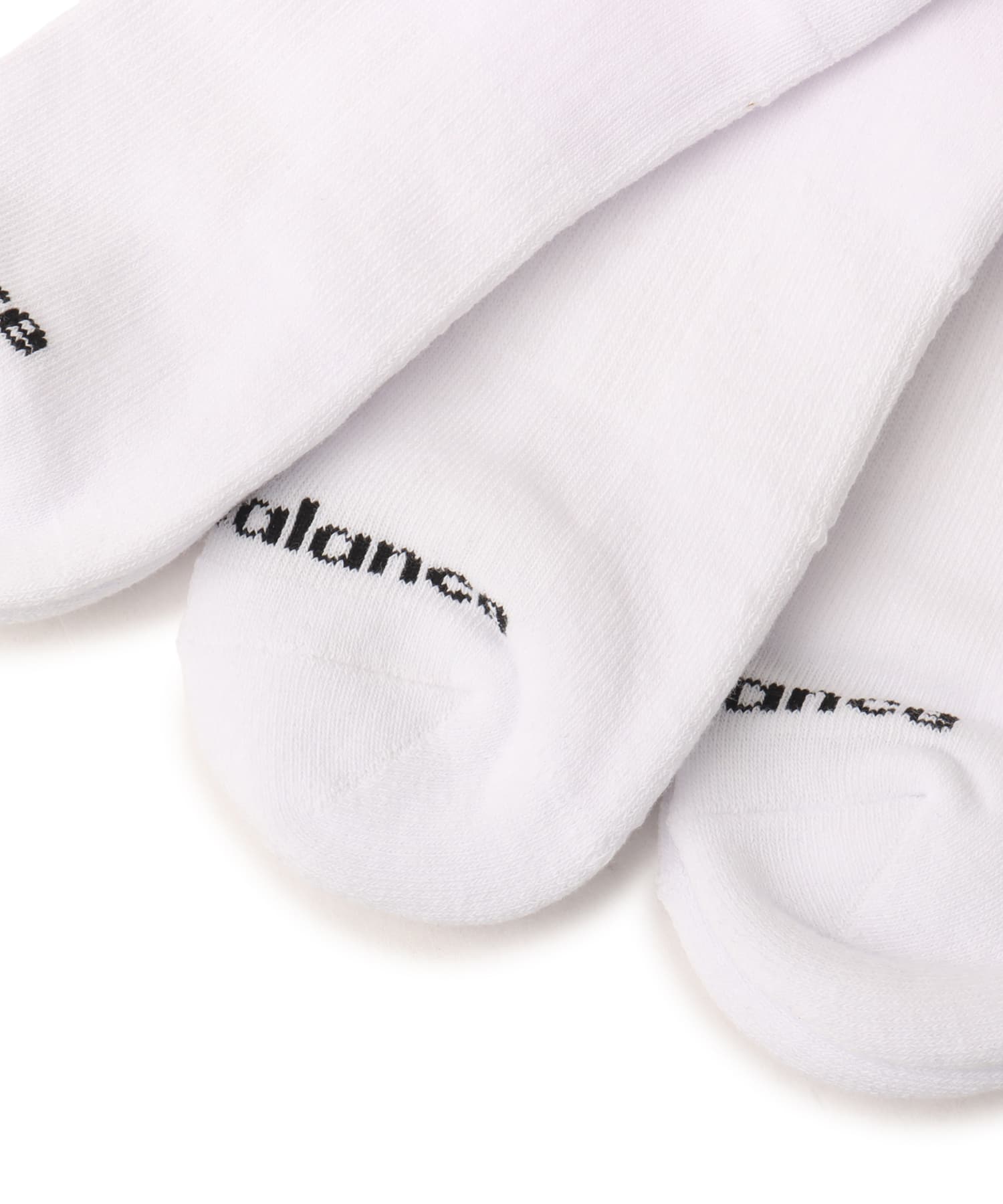 New Balance Everyday Stripe Mid Carf Socks 3 Pack ホワイト/ブラックの画像