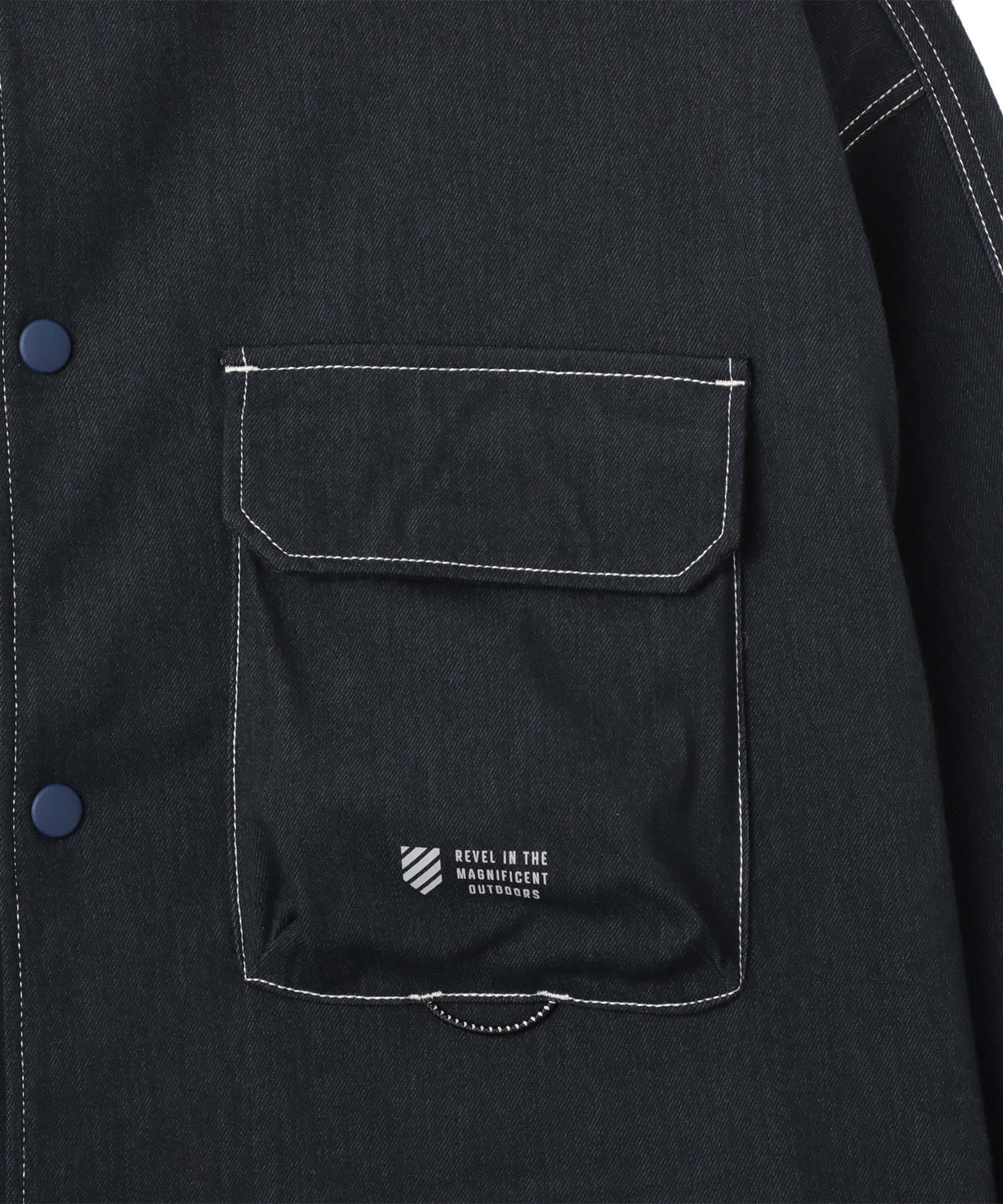 New Balance JERSEY DENIM JACKET NBネイビーの画像