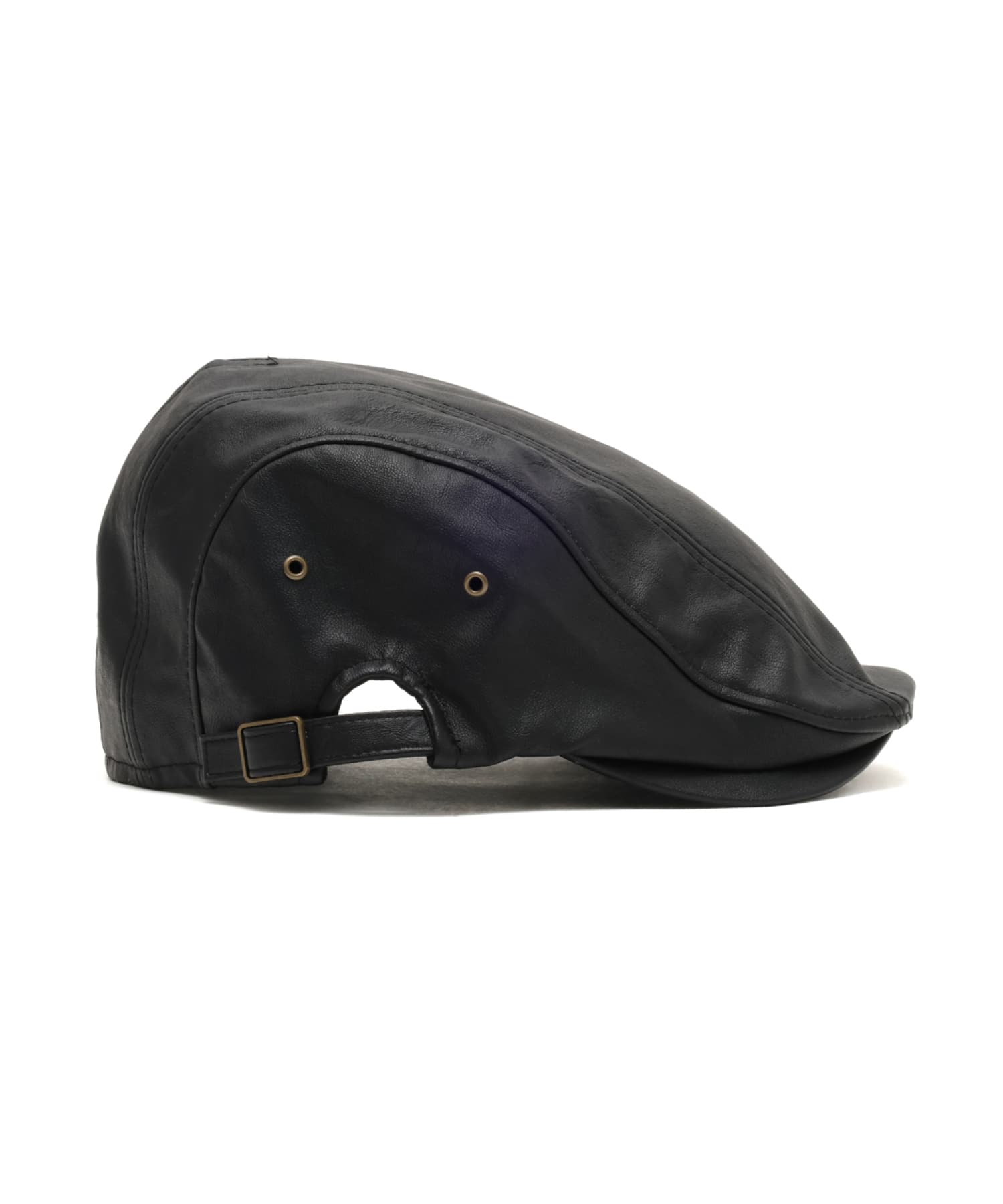 atmos pink Fake Leather Hunting Cap BLACKの画像