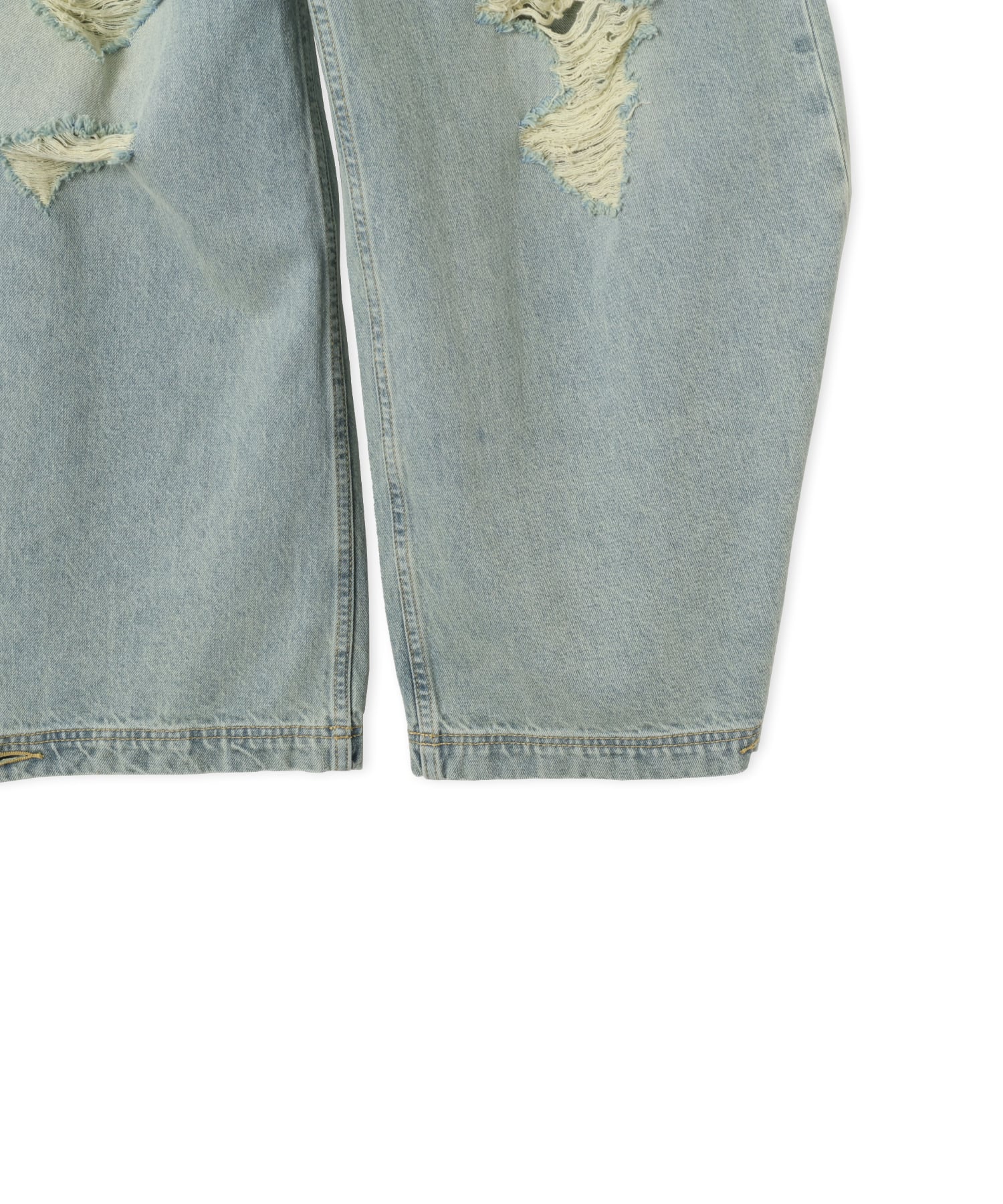 atmos pink Hard Crash Loose Denim LIGHT BLUEの画像