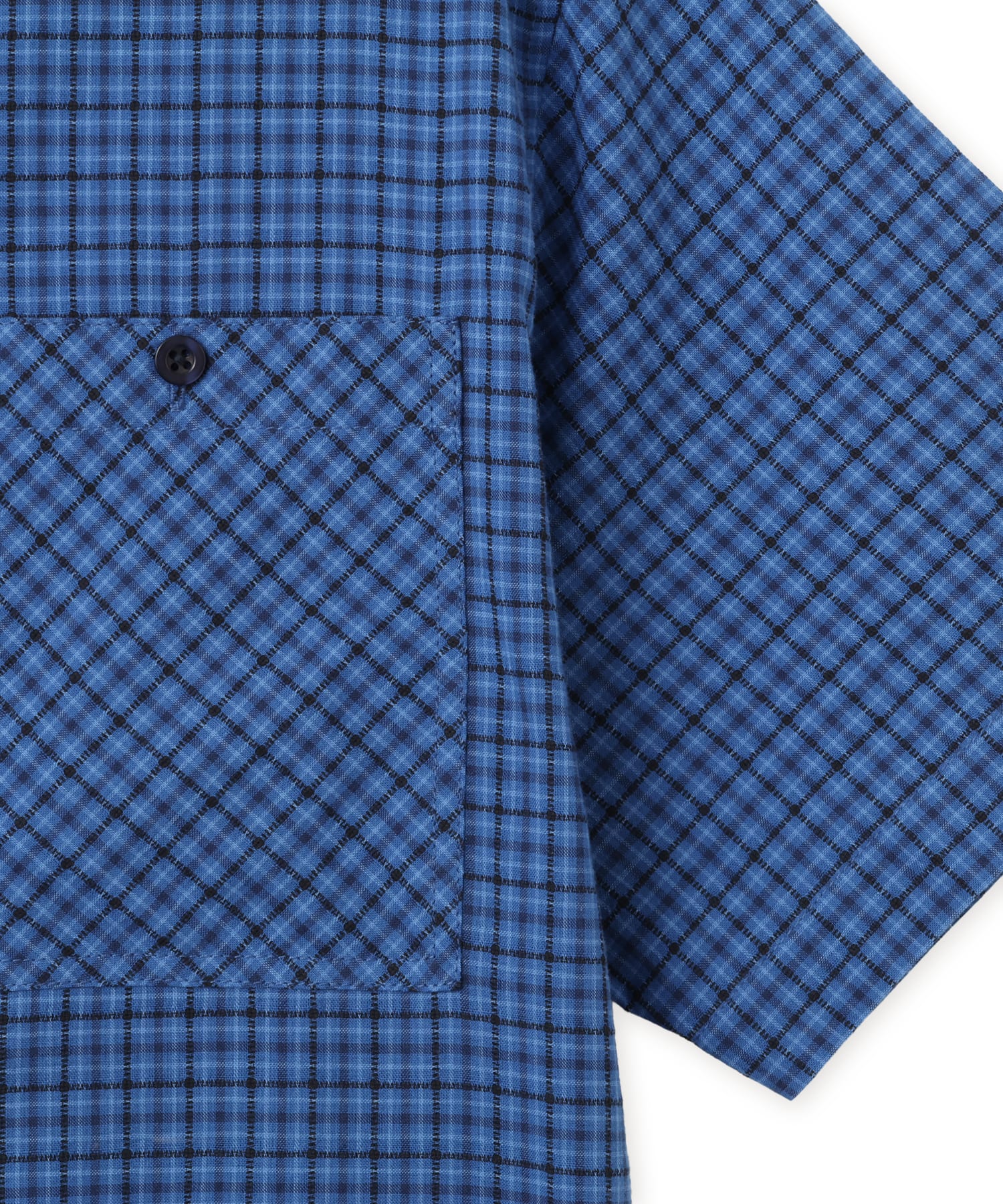 atmos pink Check Short Sleeve Shirt BLUEの画像