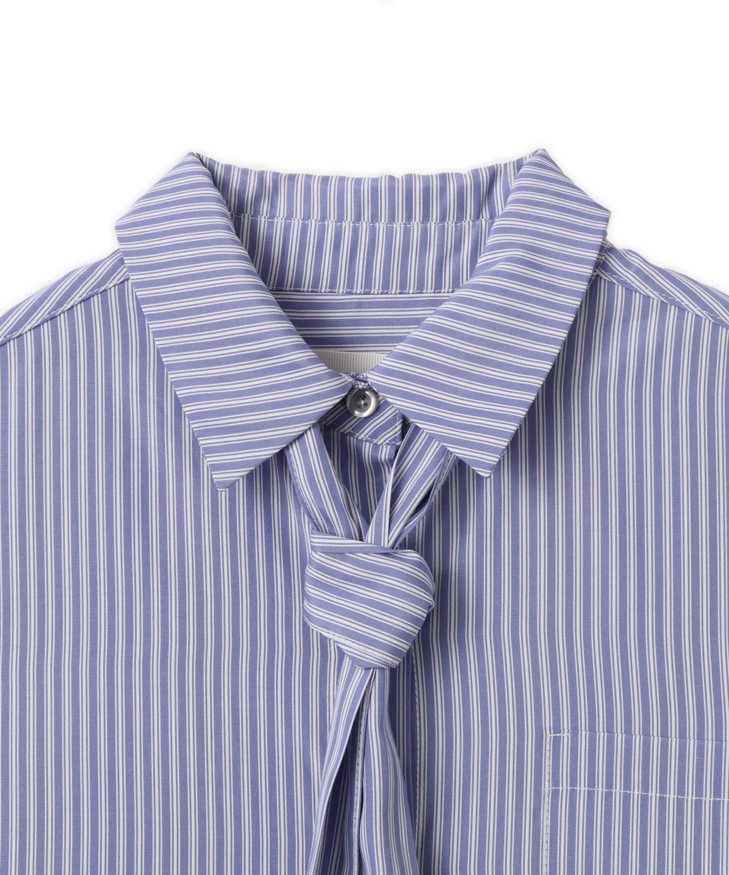 atmos pink Neck-Tie Stripe Shirt BLUEの画像