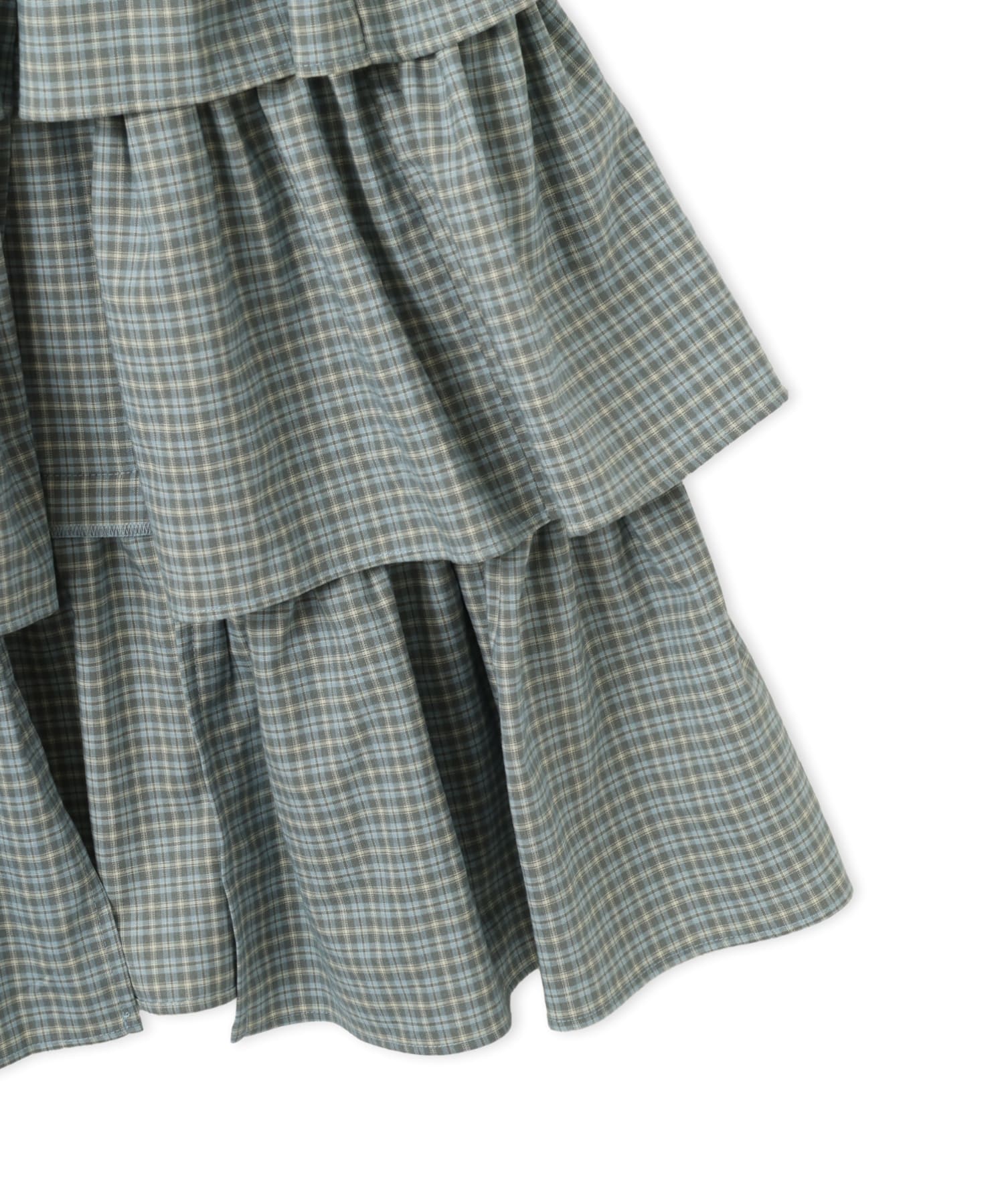 atmos pink Plaid Tiered Skirt MINTの画像