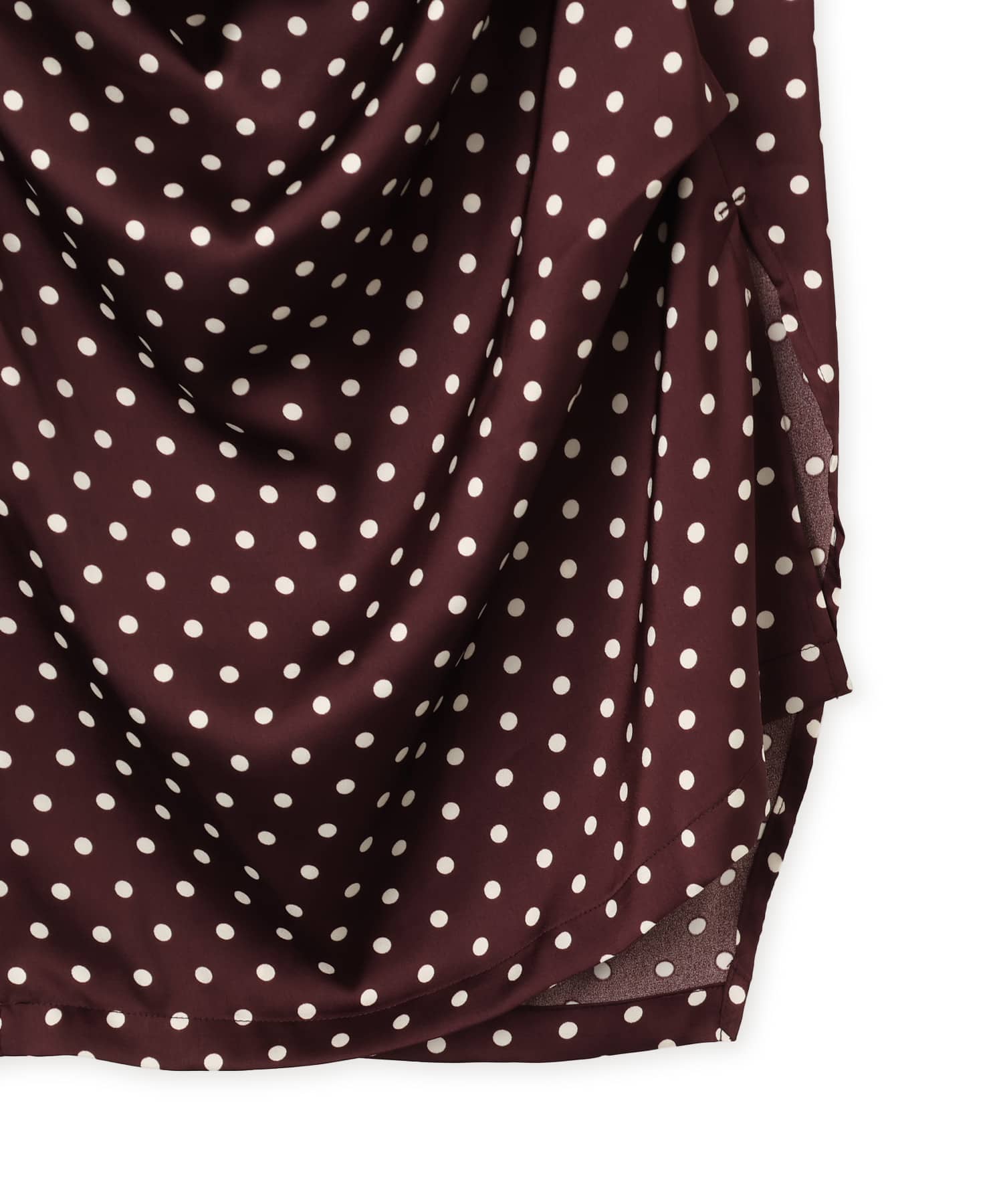 atmos pink Asymmetry Dot Skirt BROWNの画像