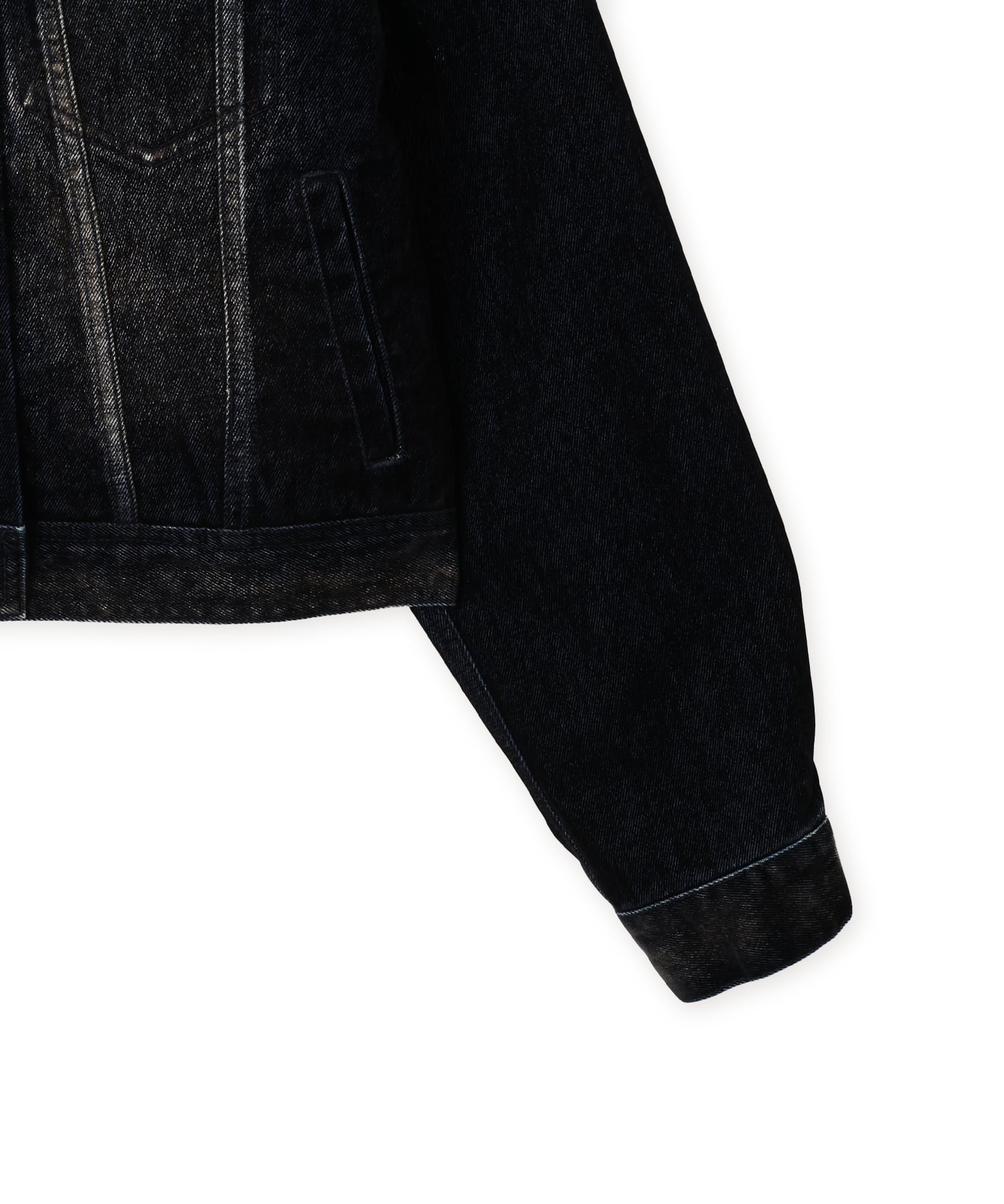 atmos pink Flocky Denim Jacket NAVYの画像