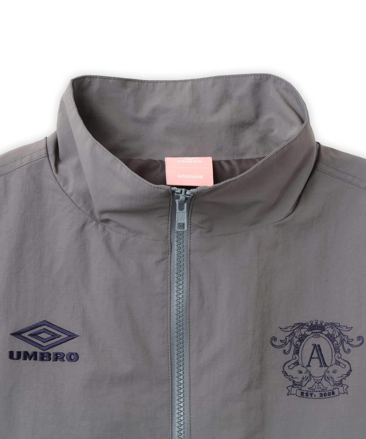 UMBRO x atmos pink Nylon Stand Jacket GRAYの画像