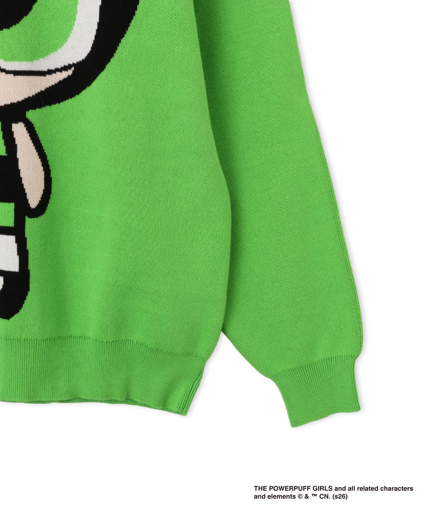 The Powerpuff Girls x atmos pink Character Sweater GREENの画像