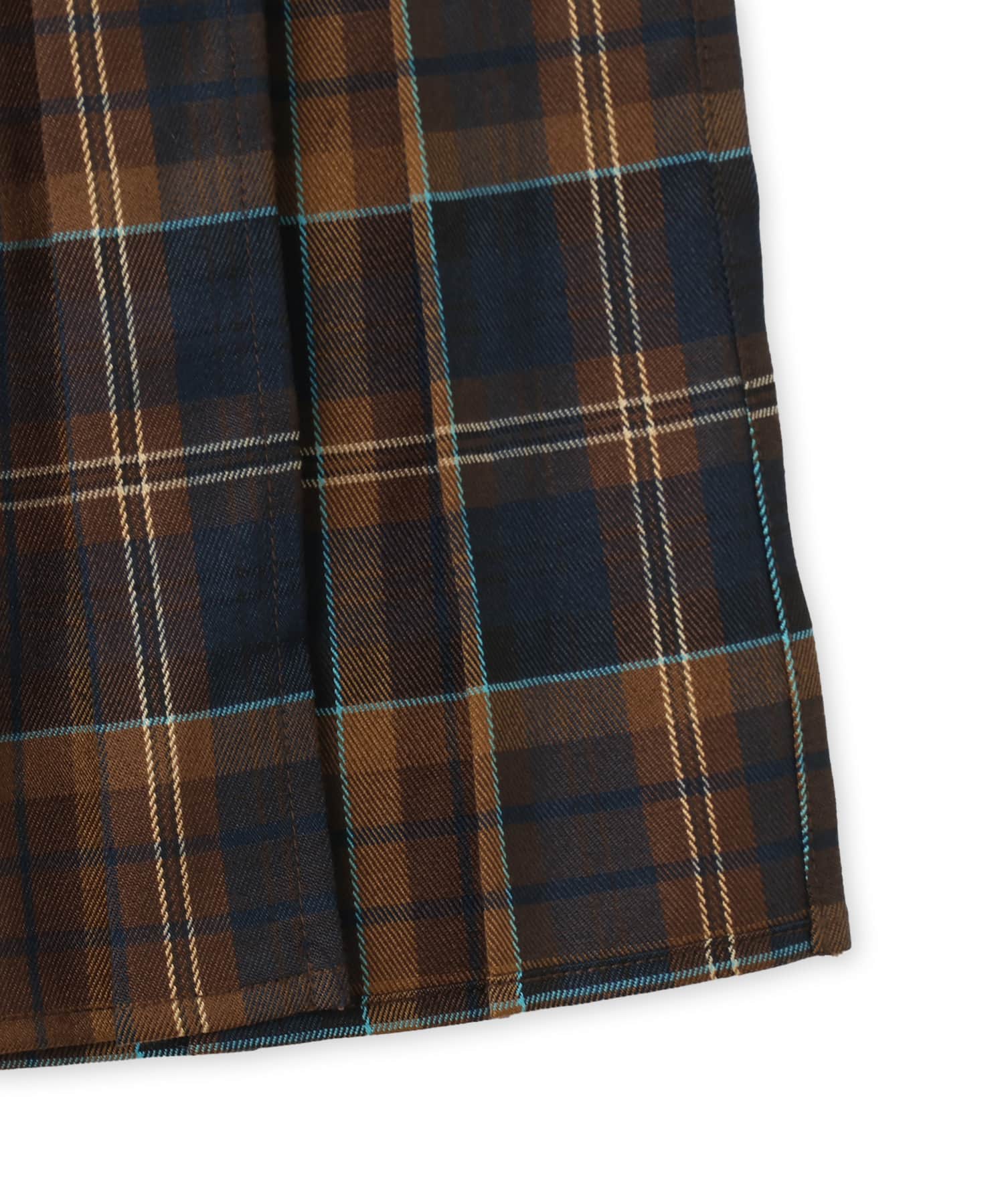 atmos pink Plaid Wrap Skirt BROWNの画像