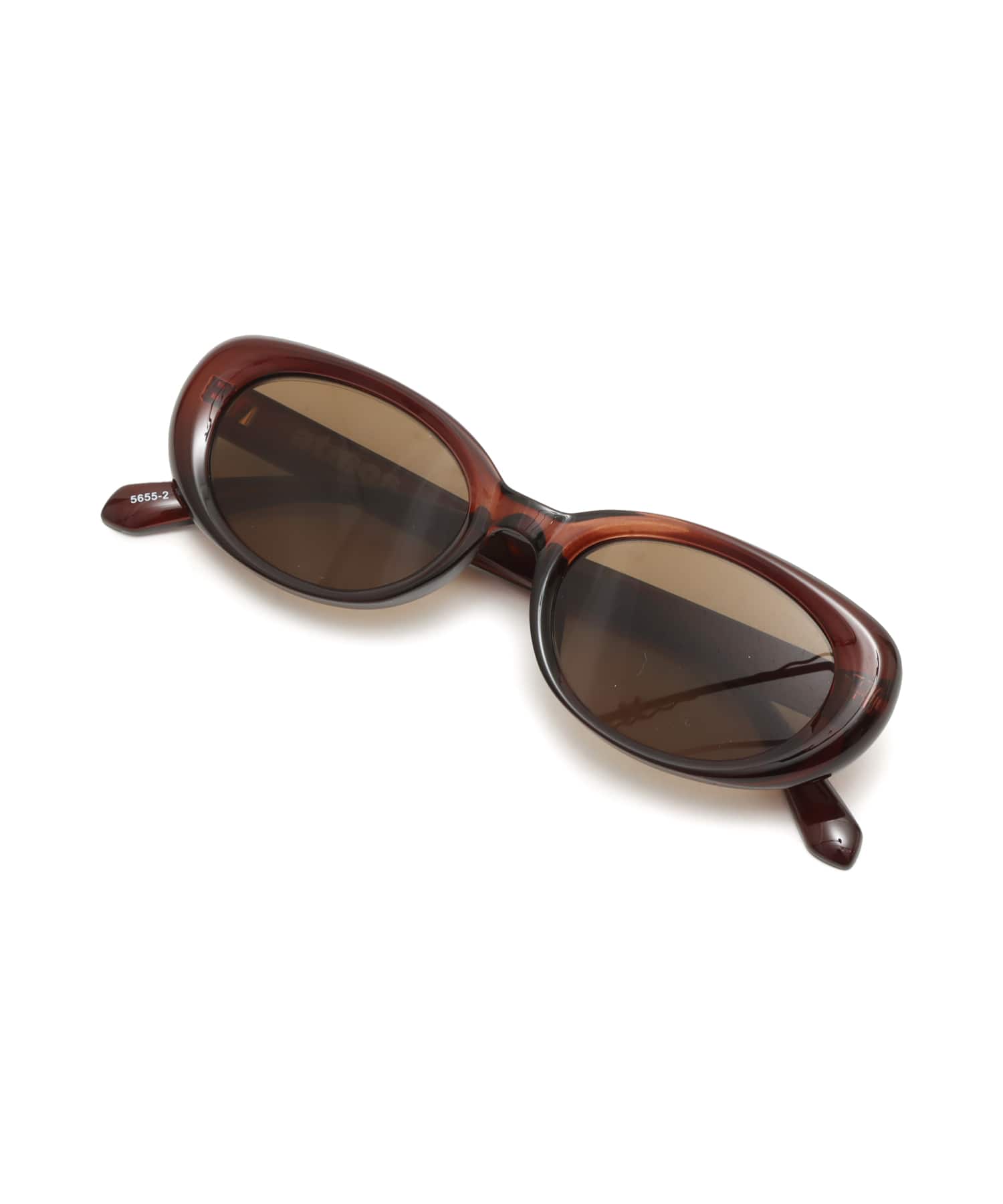 atmos pink Oval Sunglass BROWNの画像