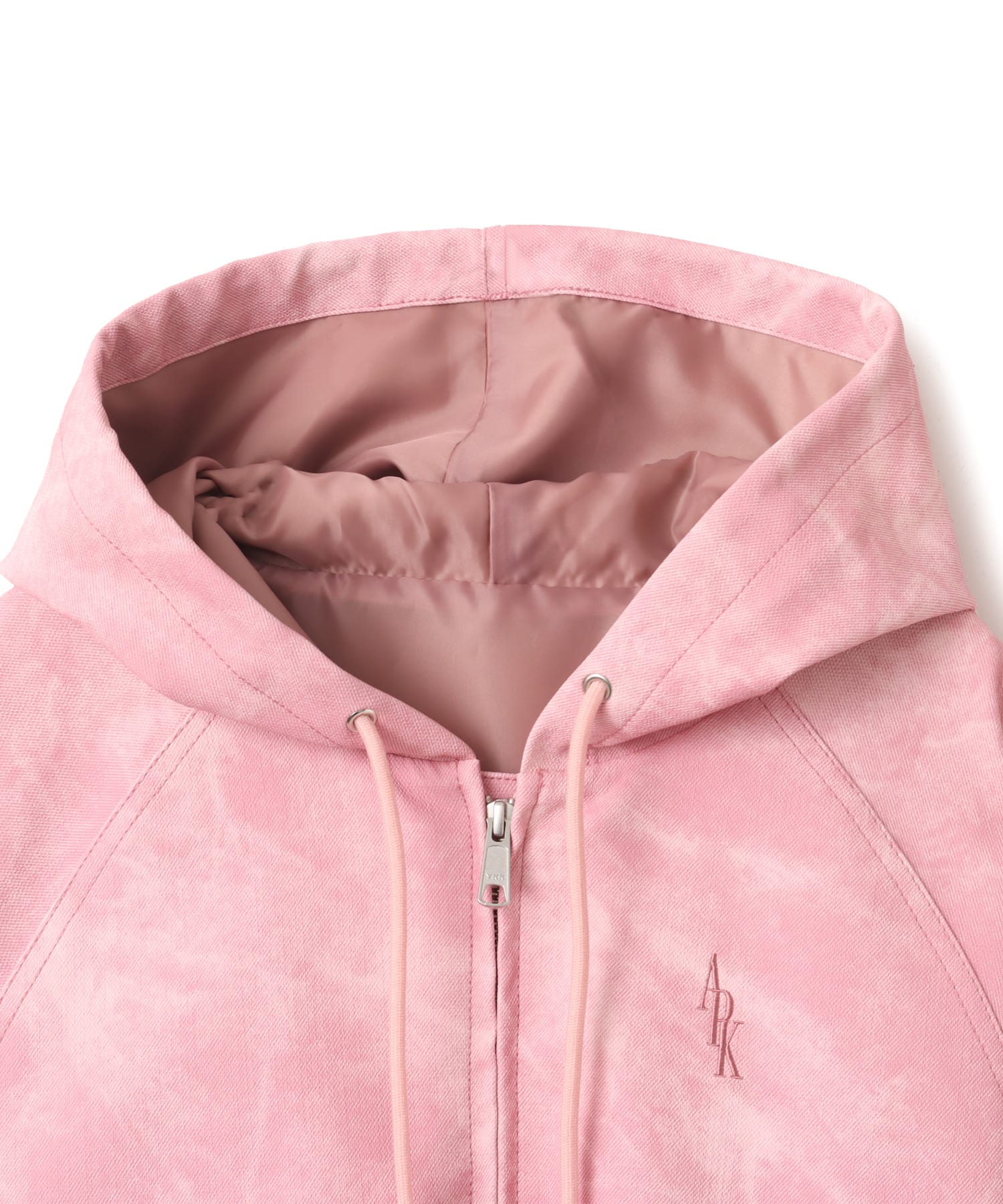 atmos pink Faux Leather Hoodie Jacket PINKの画像